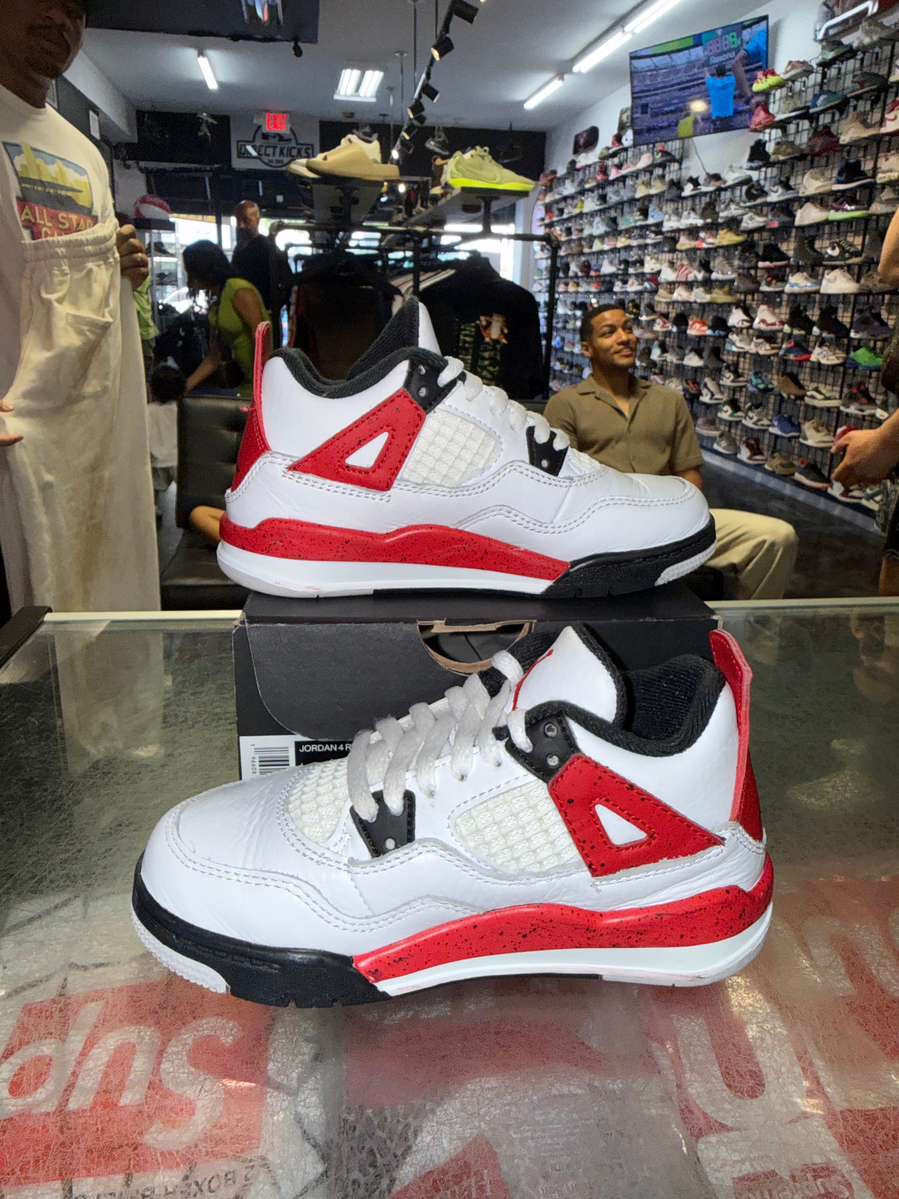 Size 11c Air Jordan 4 “Red Cement” (PS)