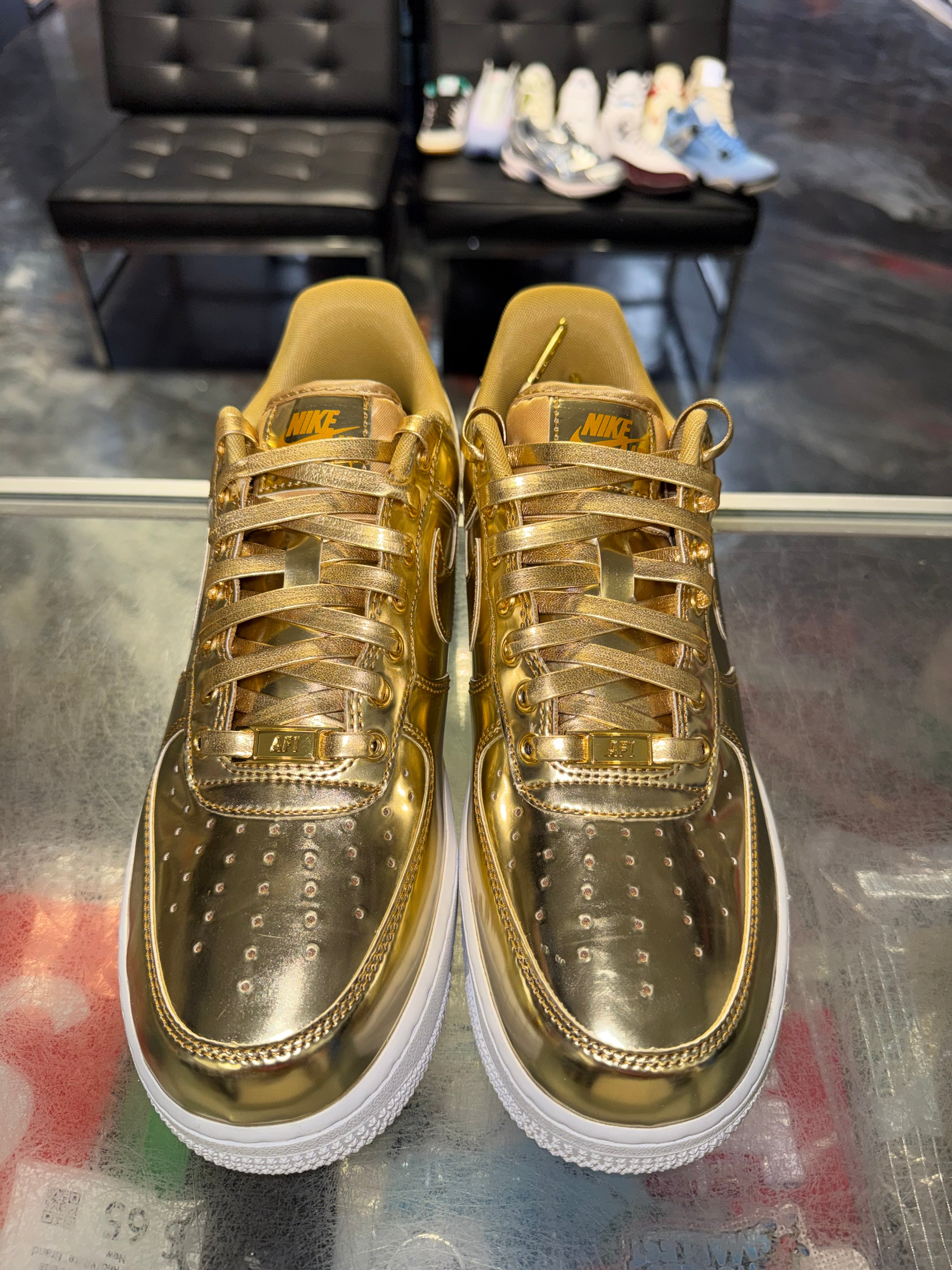 Size 8 (9.5W) Air Force 1 "Metallic Gold" Brand New