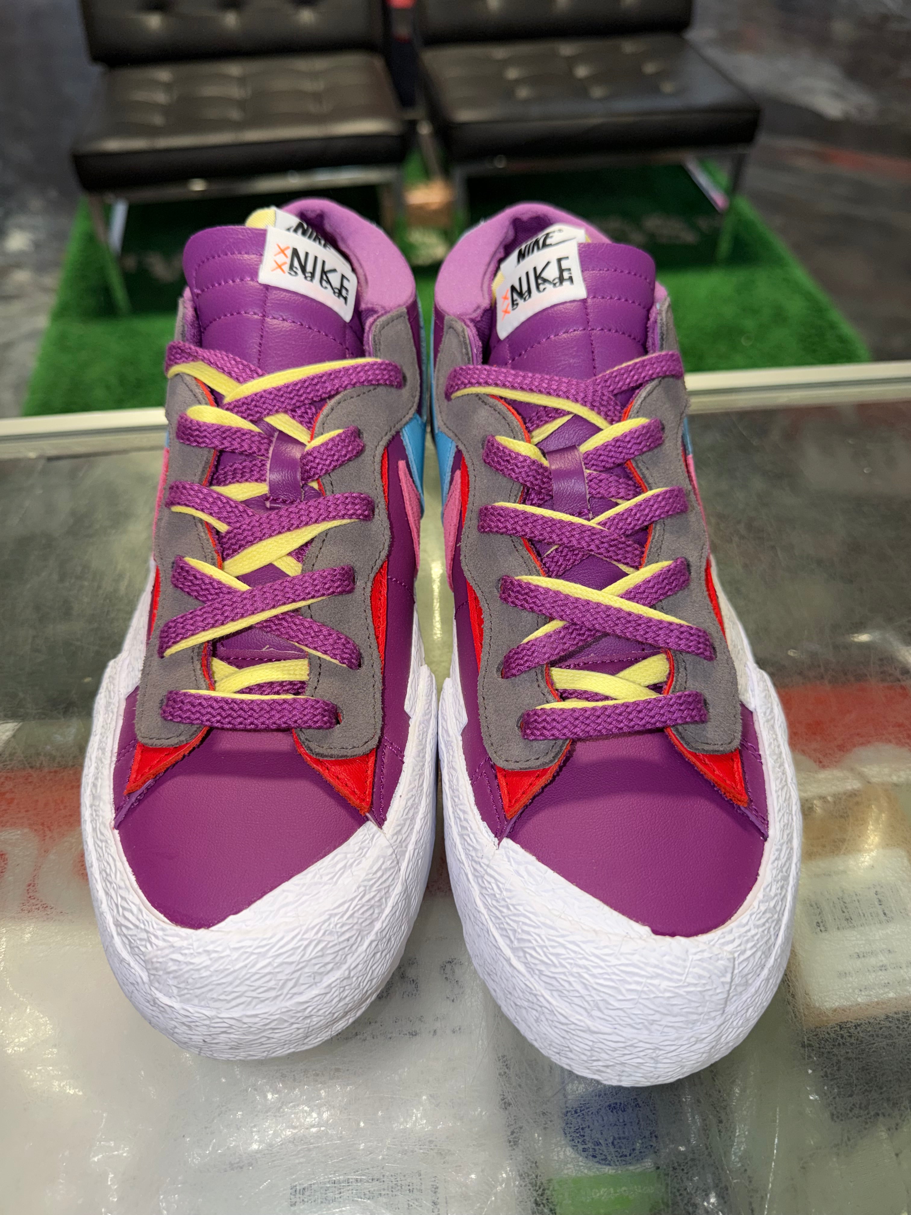 Size 10 Nike Blazer Low Sacai KAWS "Purple Dusk" Brand New