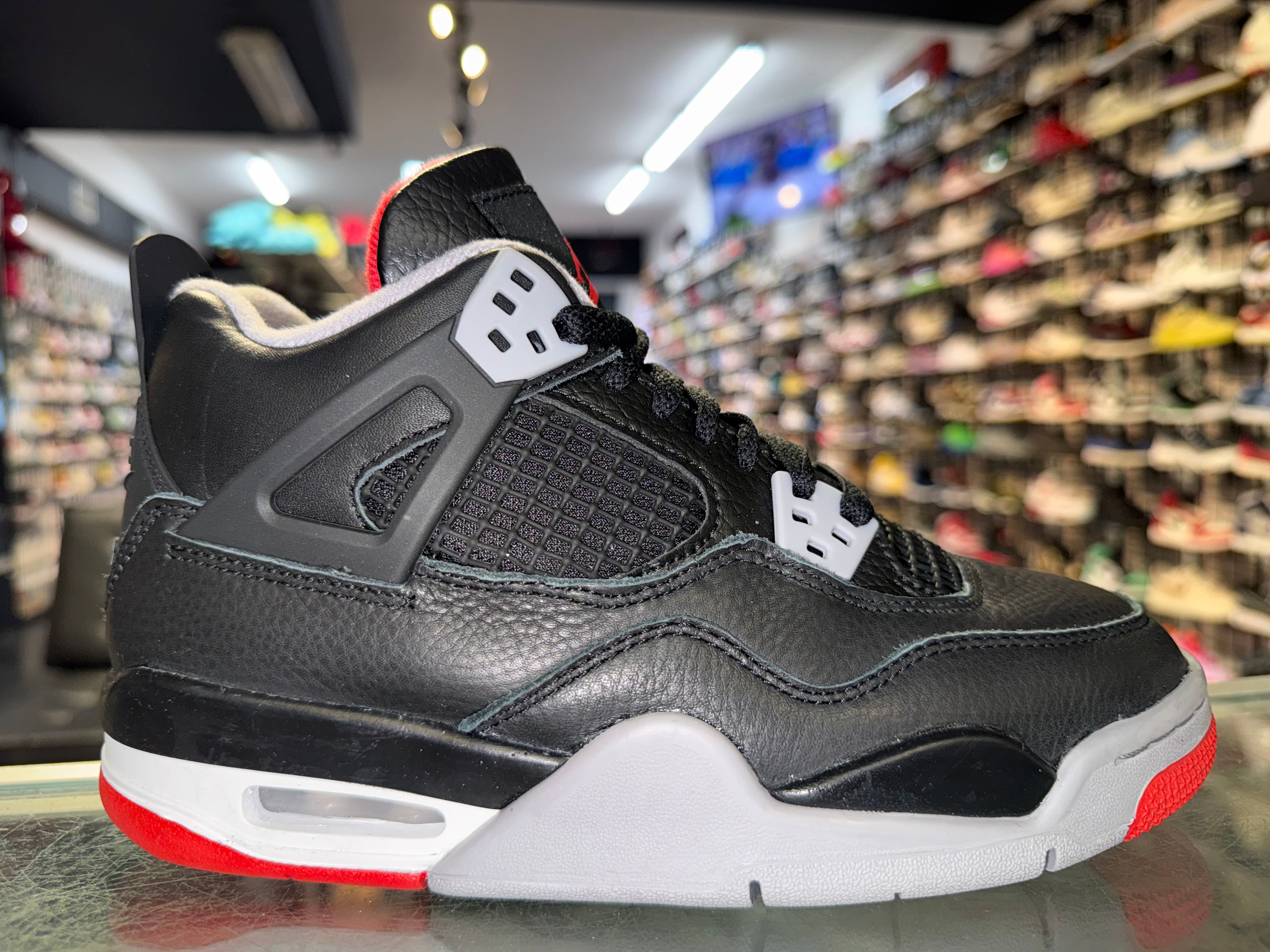 Size 4.5y Air Jordan 4 "Bred Reimagined"