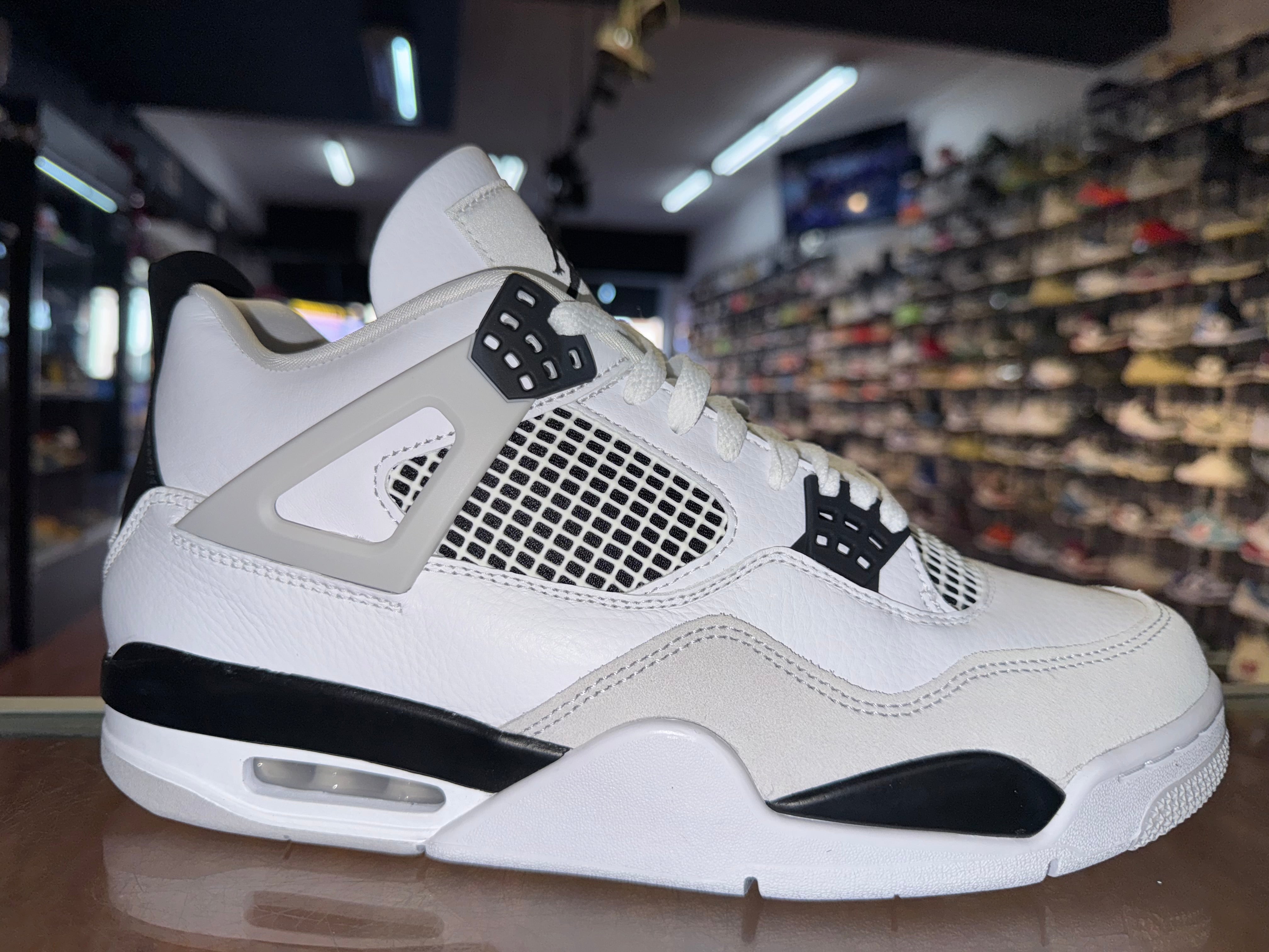 Size 9.5 Air Jordan 4 "Military Black" Brand New