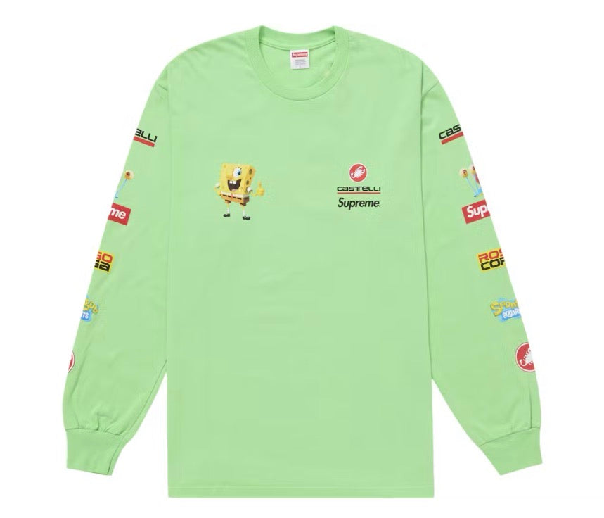 Size XXL Supreme SpongeBob Castelli Racing LS “Lime” Brand New