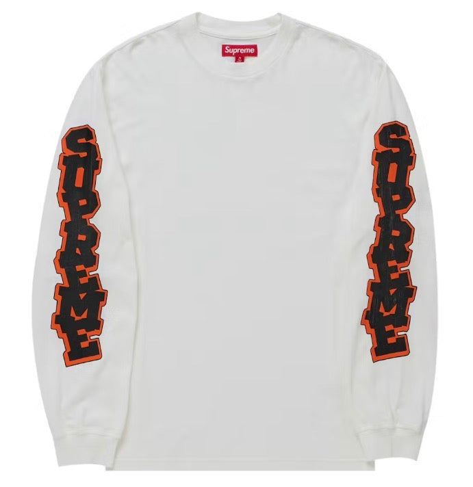 Size XXL Supreme Stacked Logo Long Sleeve “Off White” Brand New