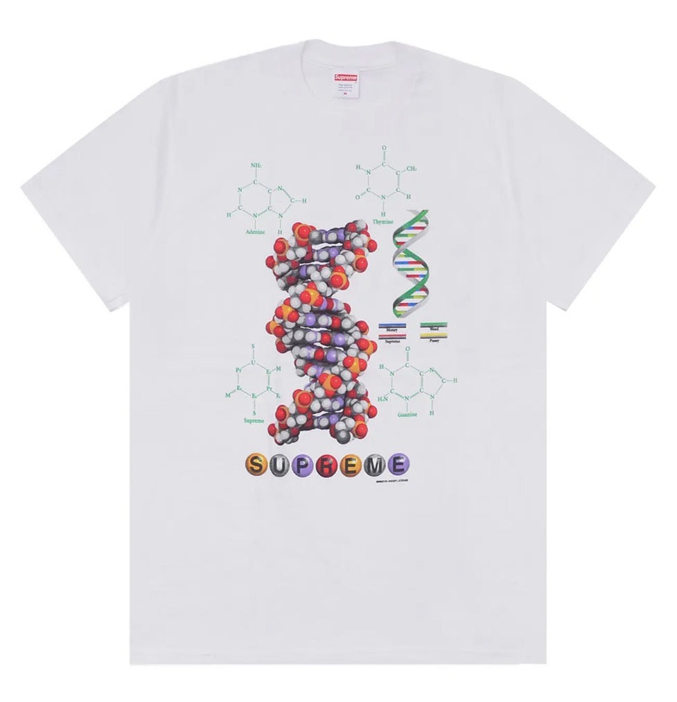 Size M Supreme DNA Logo Tee “White”