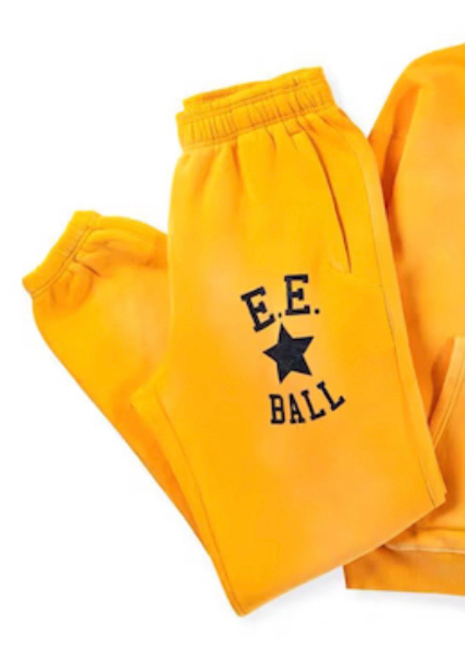 Size M Eric Emanuel EE Ball Sweatpants “Yellow/Black” Brand New