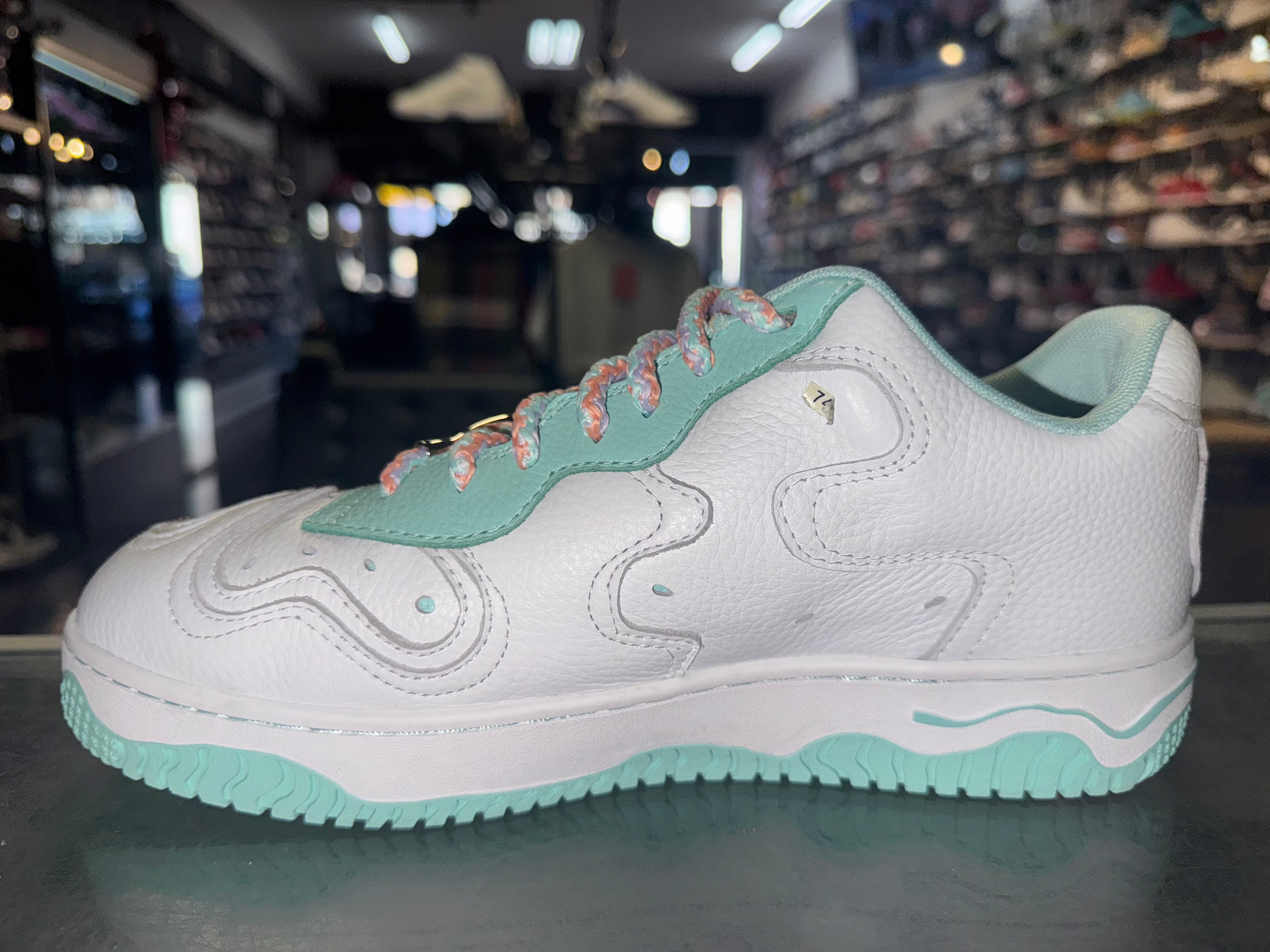 Size 9 MSCHF Low "White Teal"