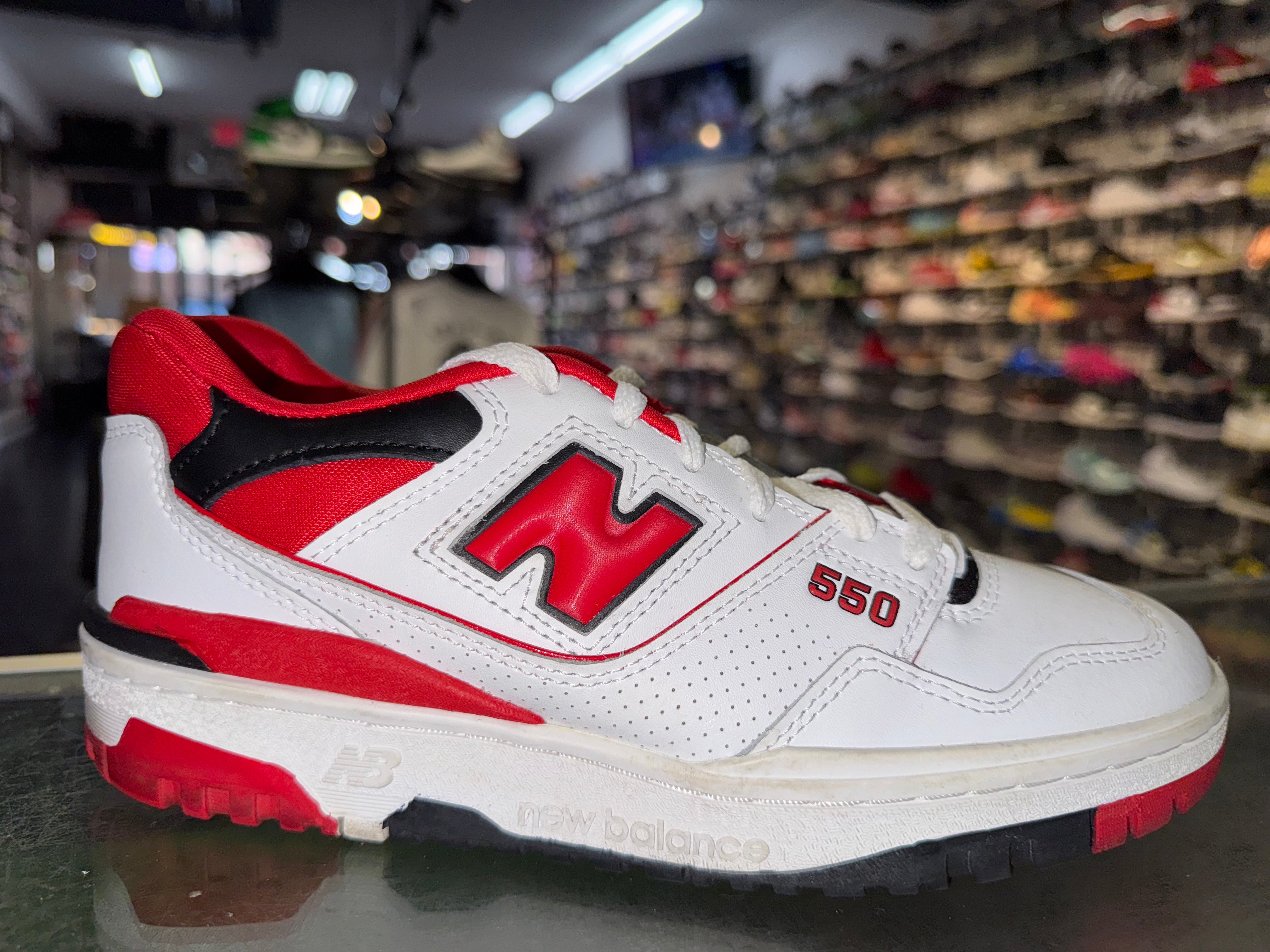 Size 7 New Balance 550 "White Red"