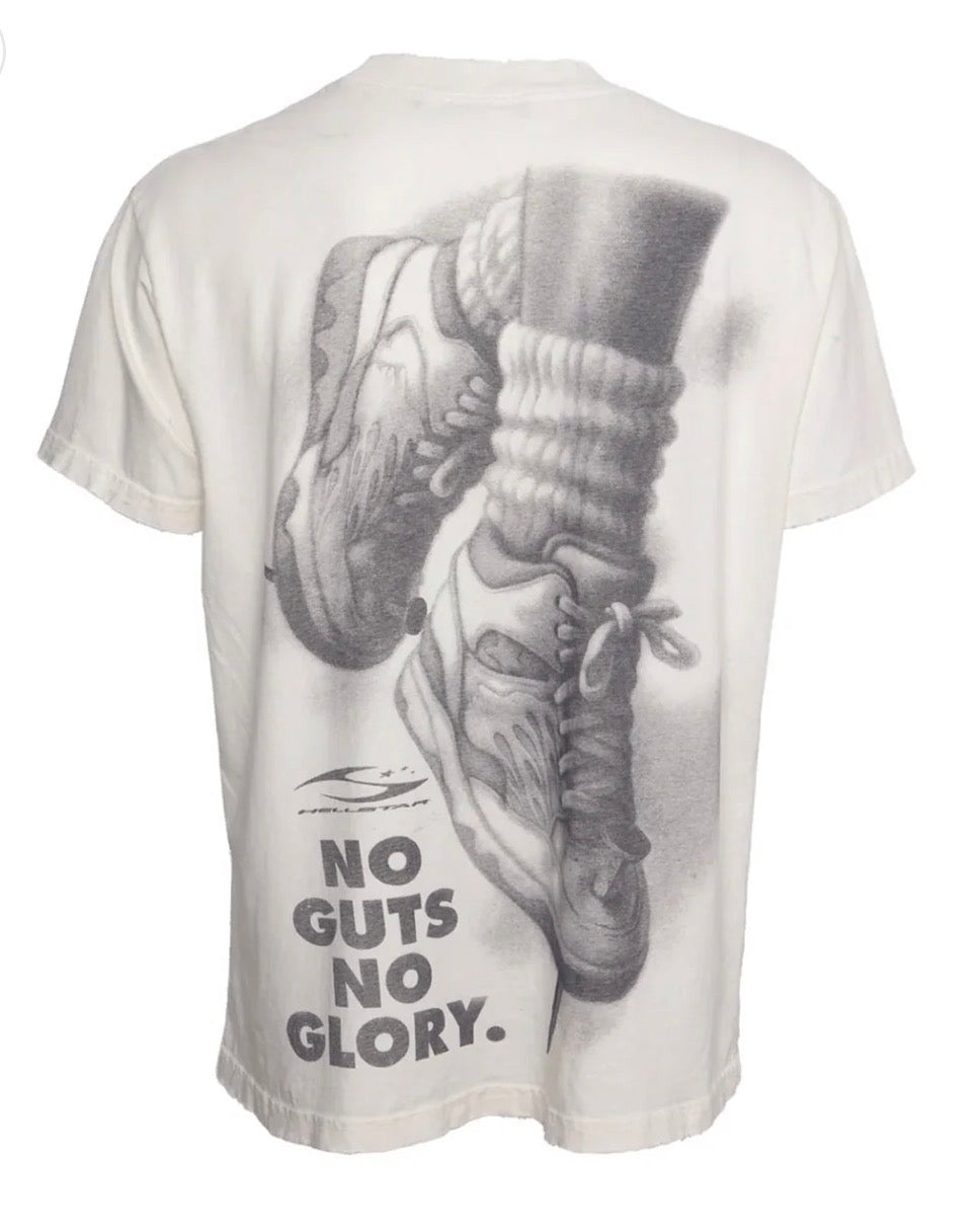 Size XS (Fits M) Hellstar Sports Holy State Tee “Cream/Grey”