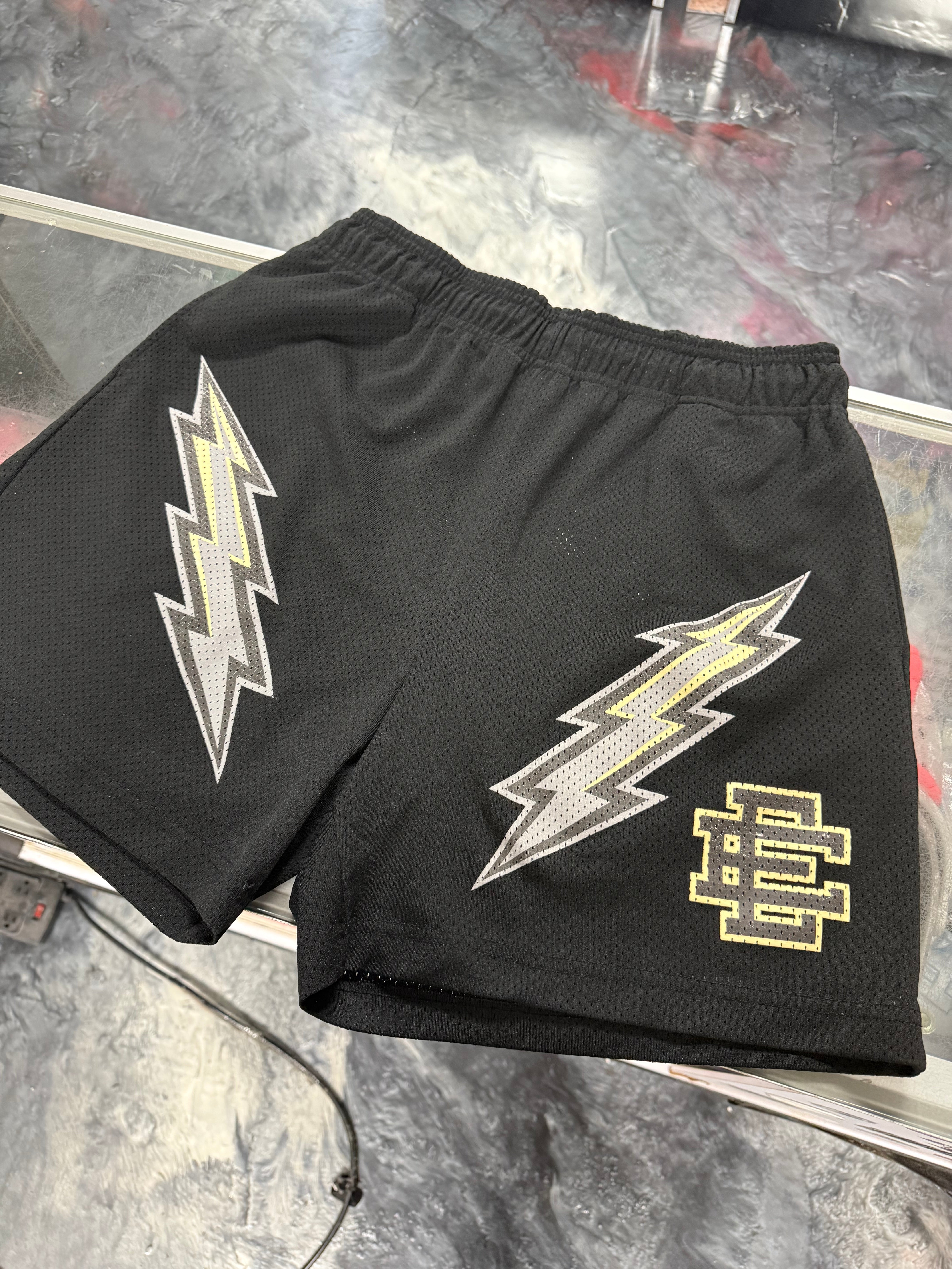 Size XL Eric Emanuel EE Bolt Shorts “Black”