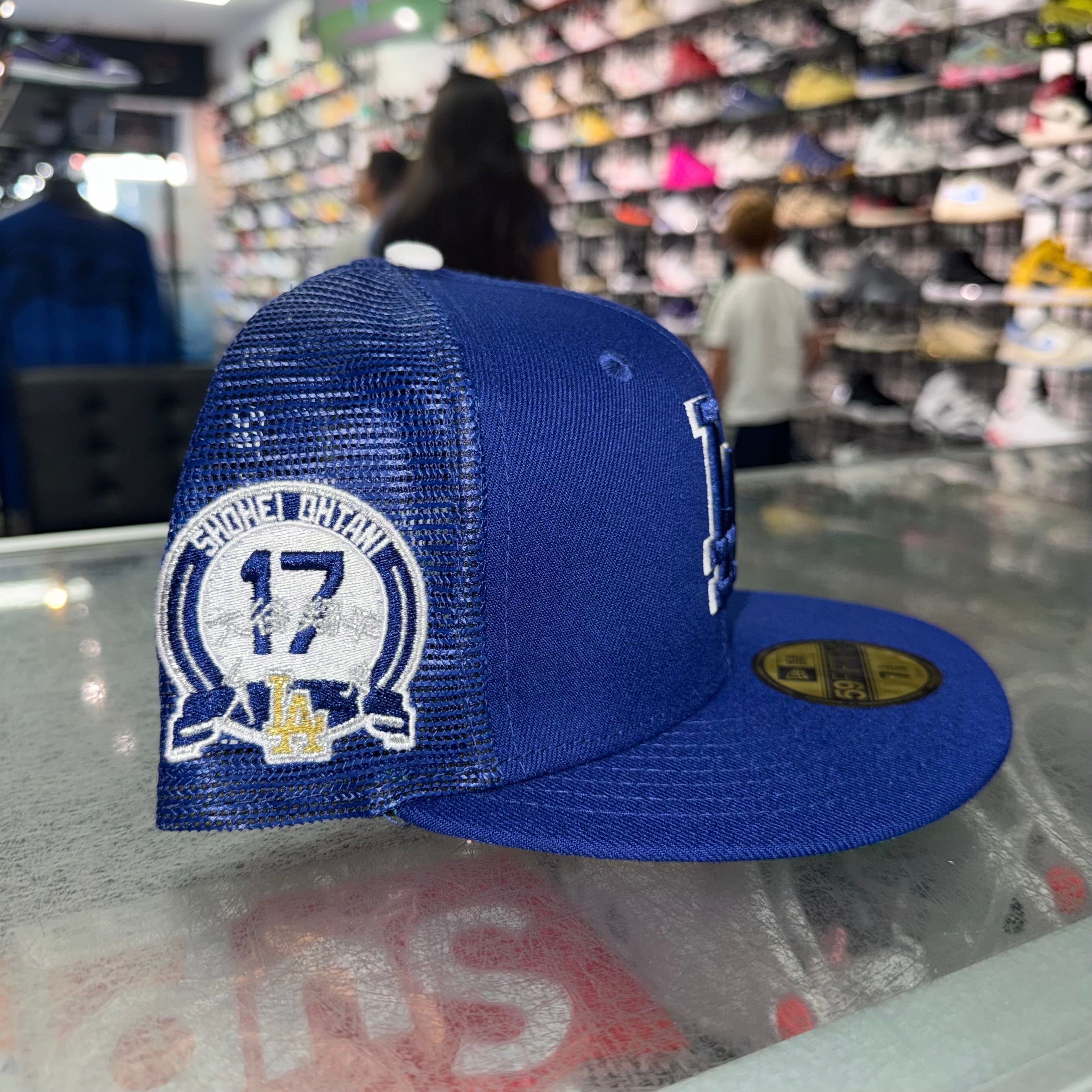 Size 7 3/8 New Era Fitted Hat “Dodgers Mesh Back” Brand New