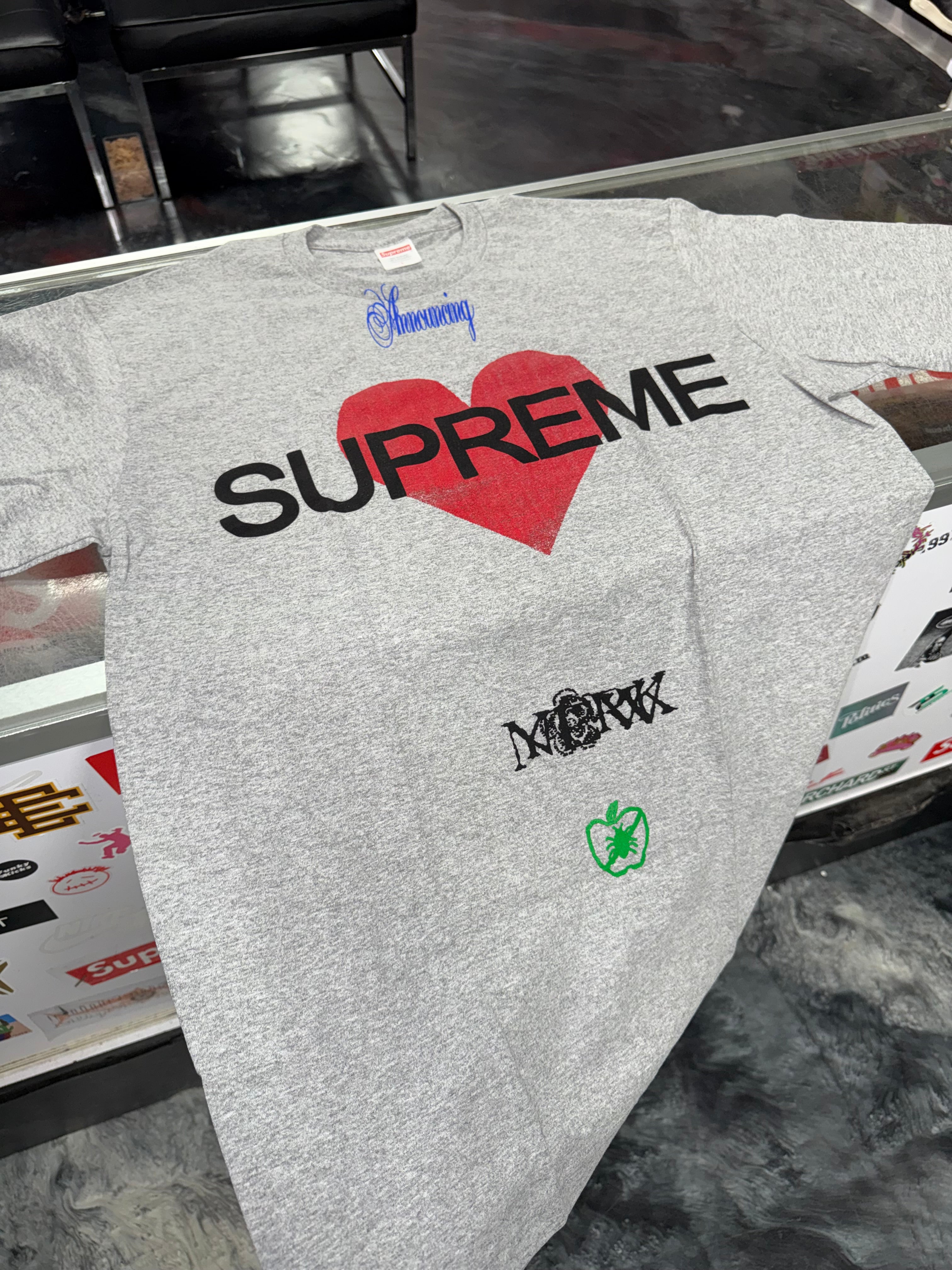 Size L Supreme Announcing Tee “Grey” Brand New