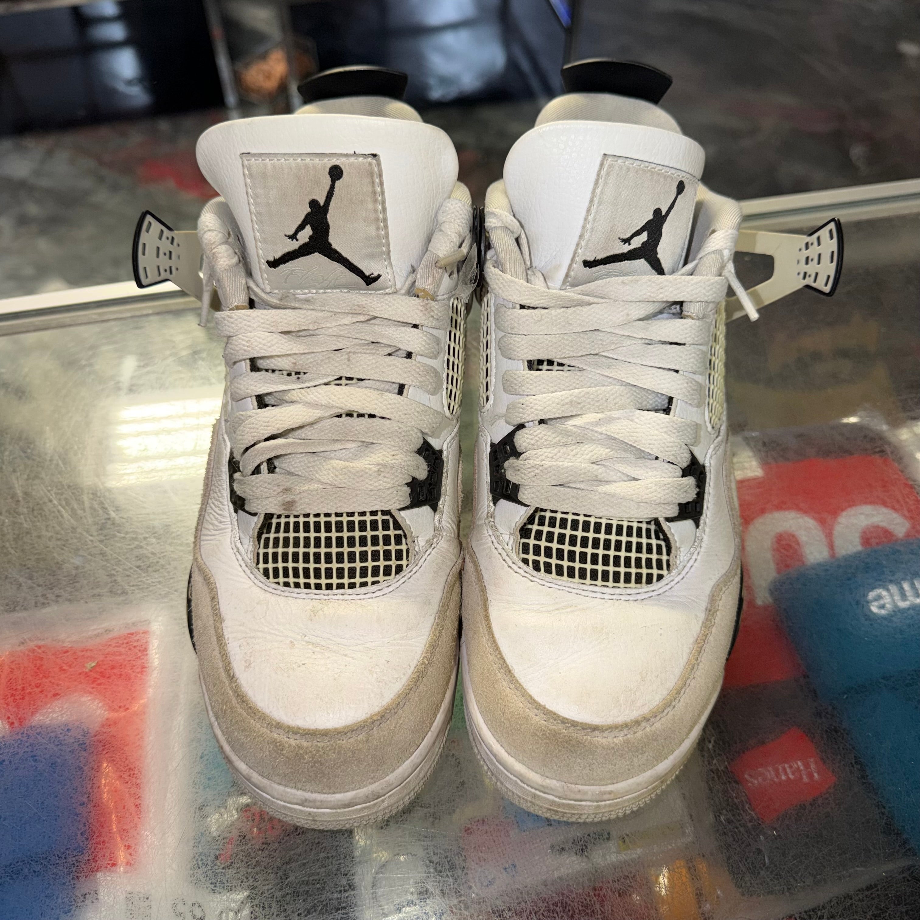 Size 8 Air Jordan 4 "Military Black" - NB