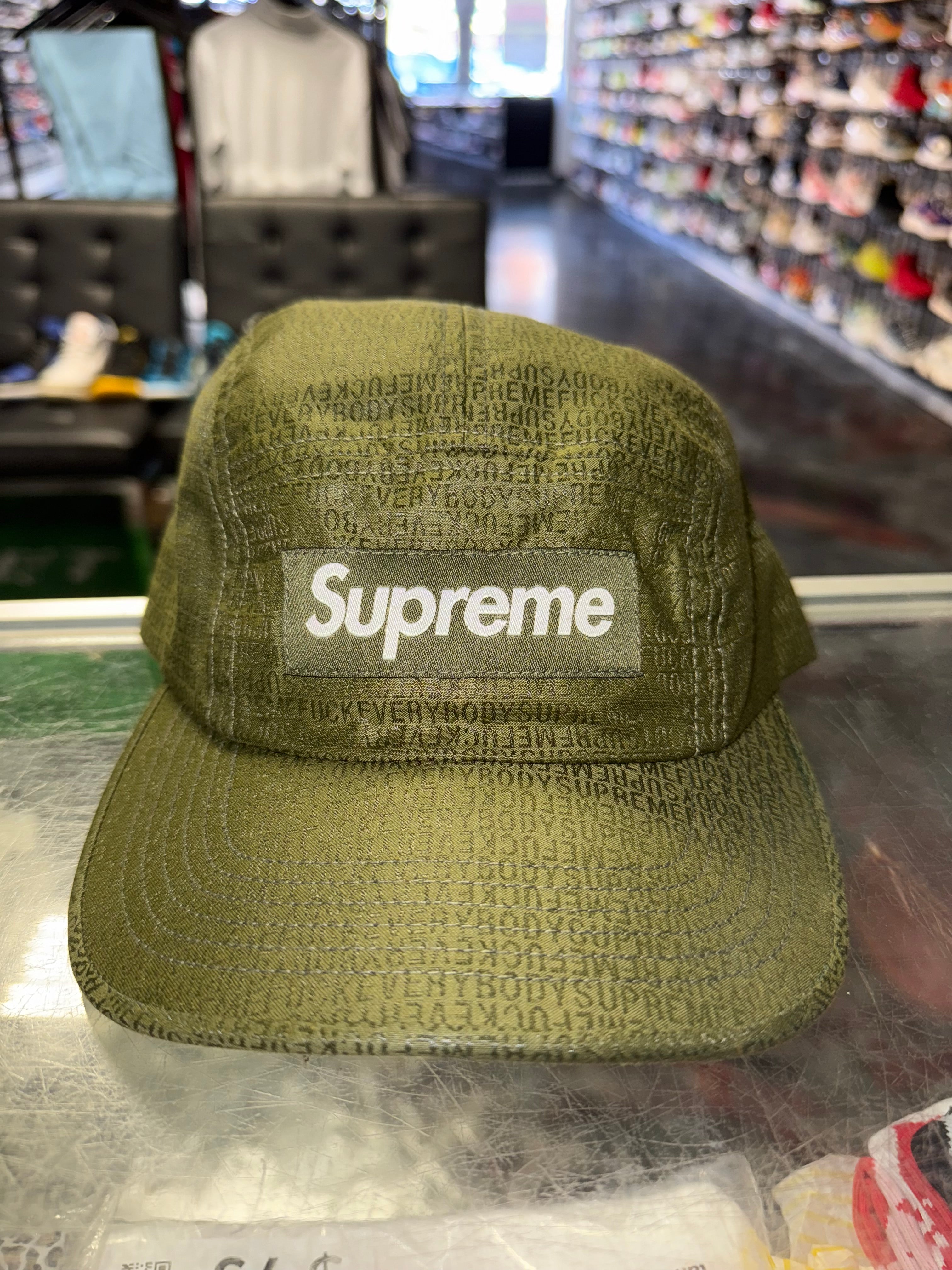 Size OS Supreme F Everybody Hat “Olive”