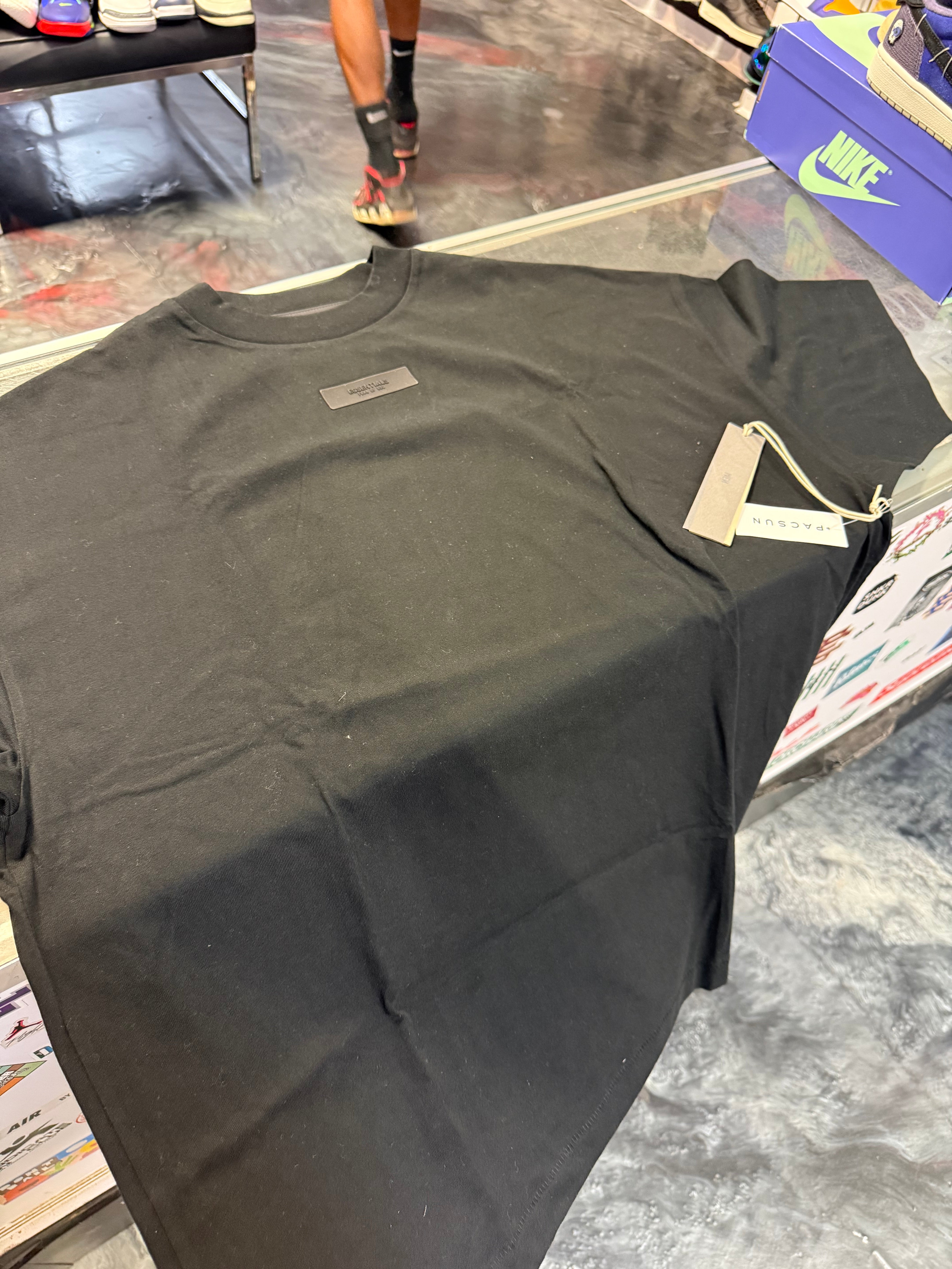 Size S (Fits L) Essentials FOG Jersey Tee “Black” Brand New