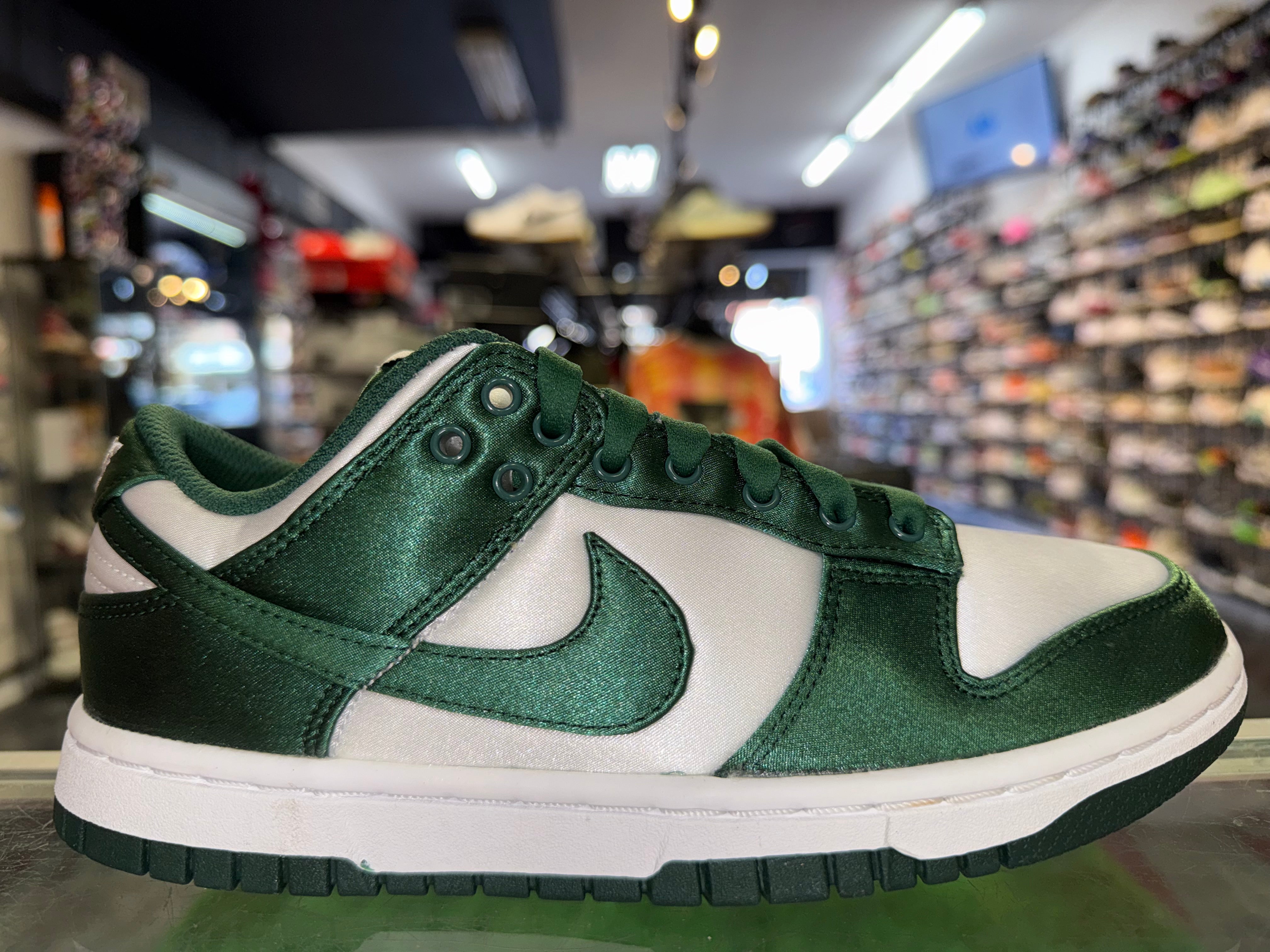 Size 4 (5.5W) Dunk Low "Michigan State Satin" Brand New