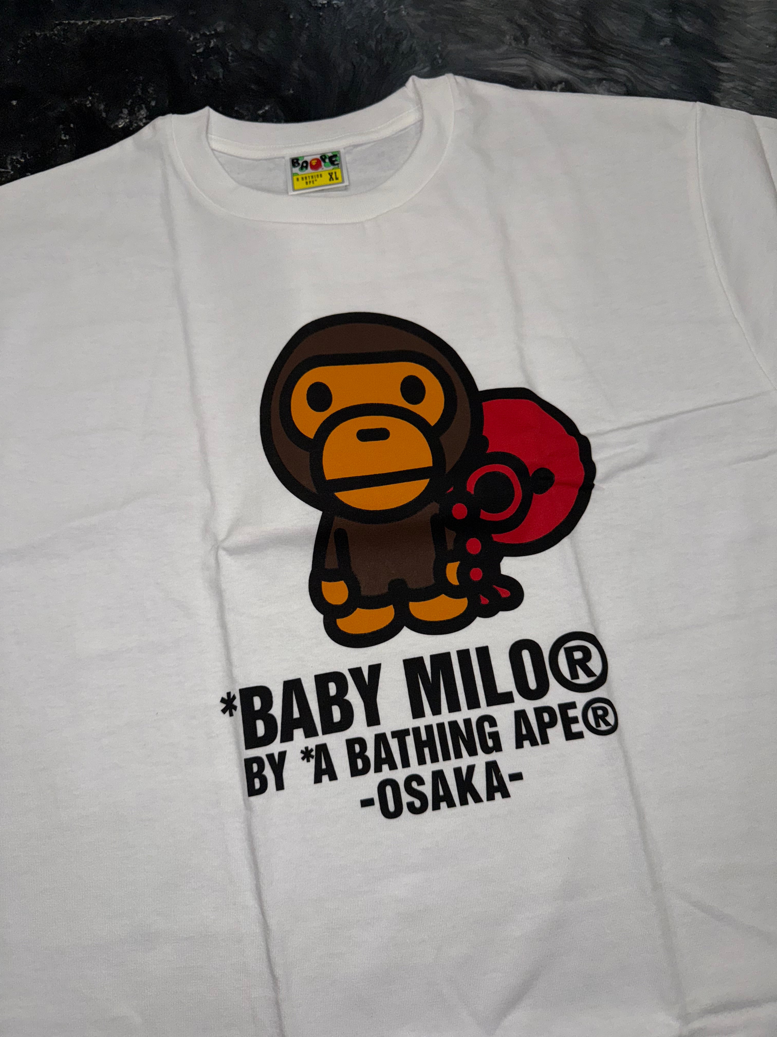 Size XL Bape Osaka Baby Milo Tee "White" Brand New