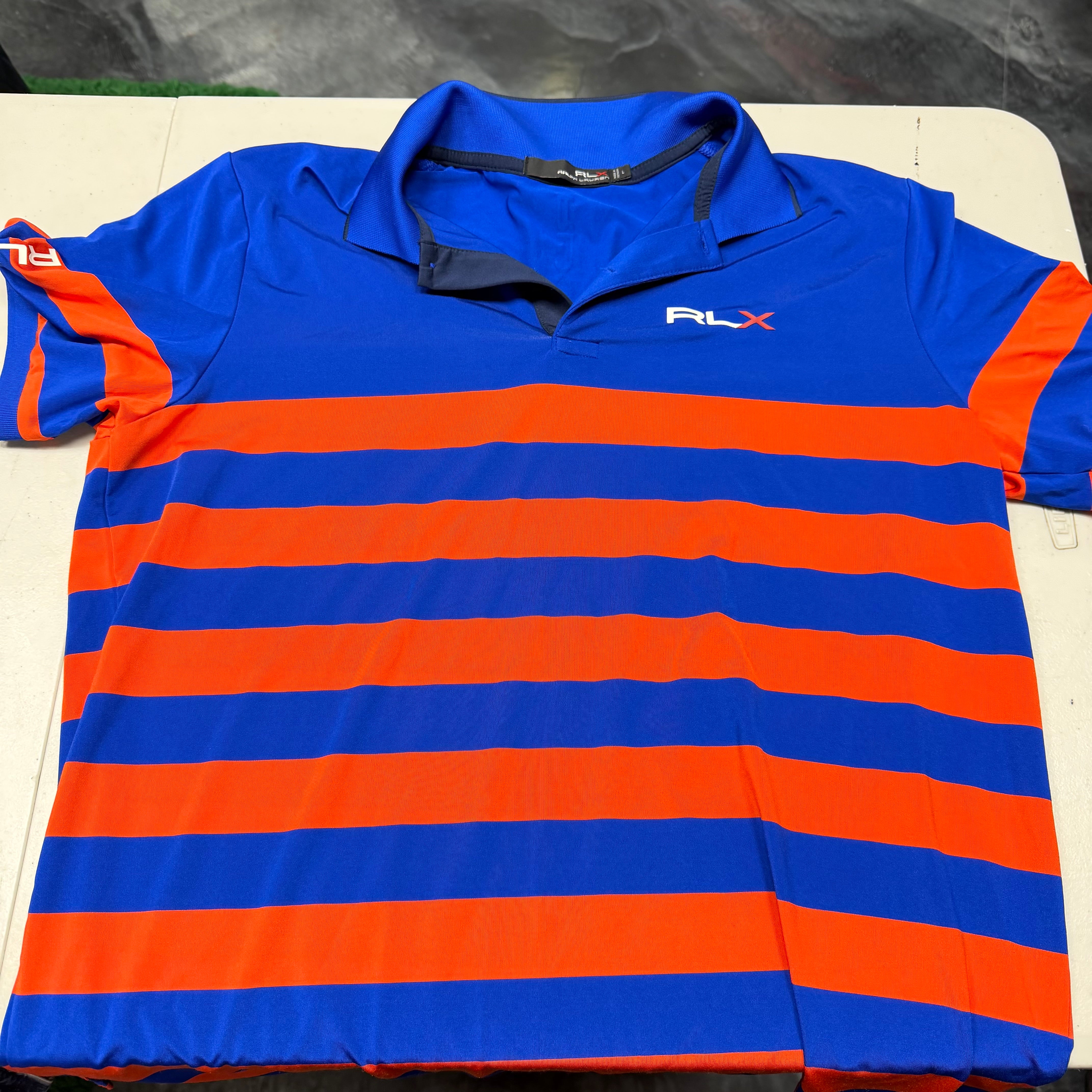 Large Ralph Lauren Blue Orange Polo
