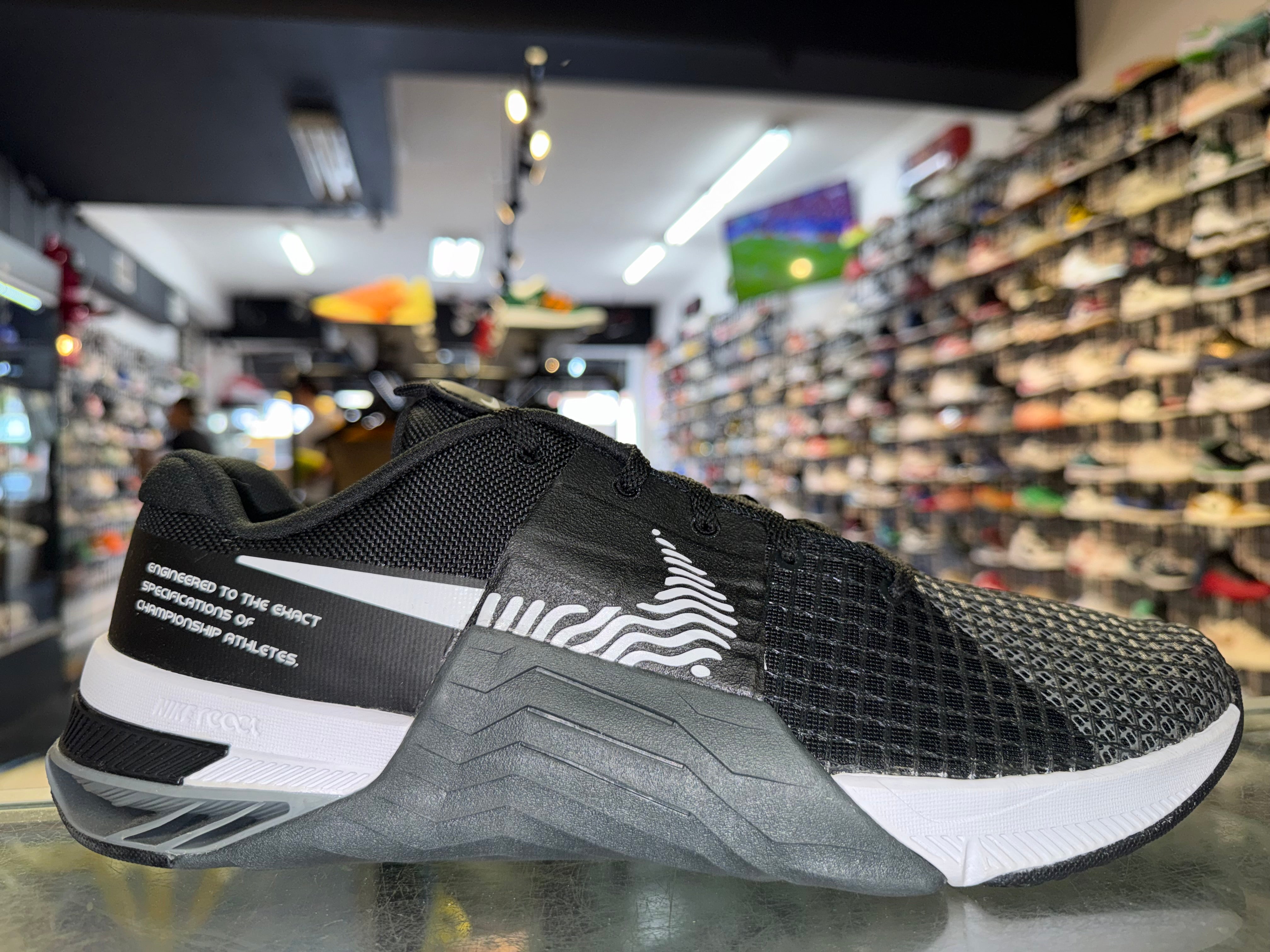 Size 12.5 Nike Metcon 8 "Black White"