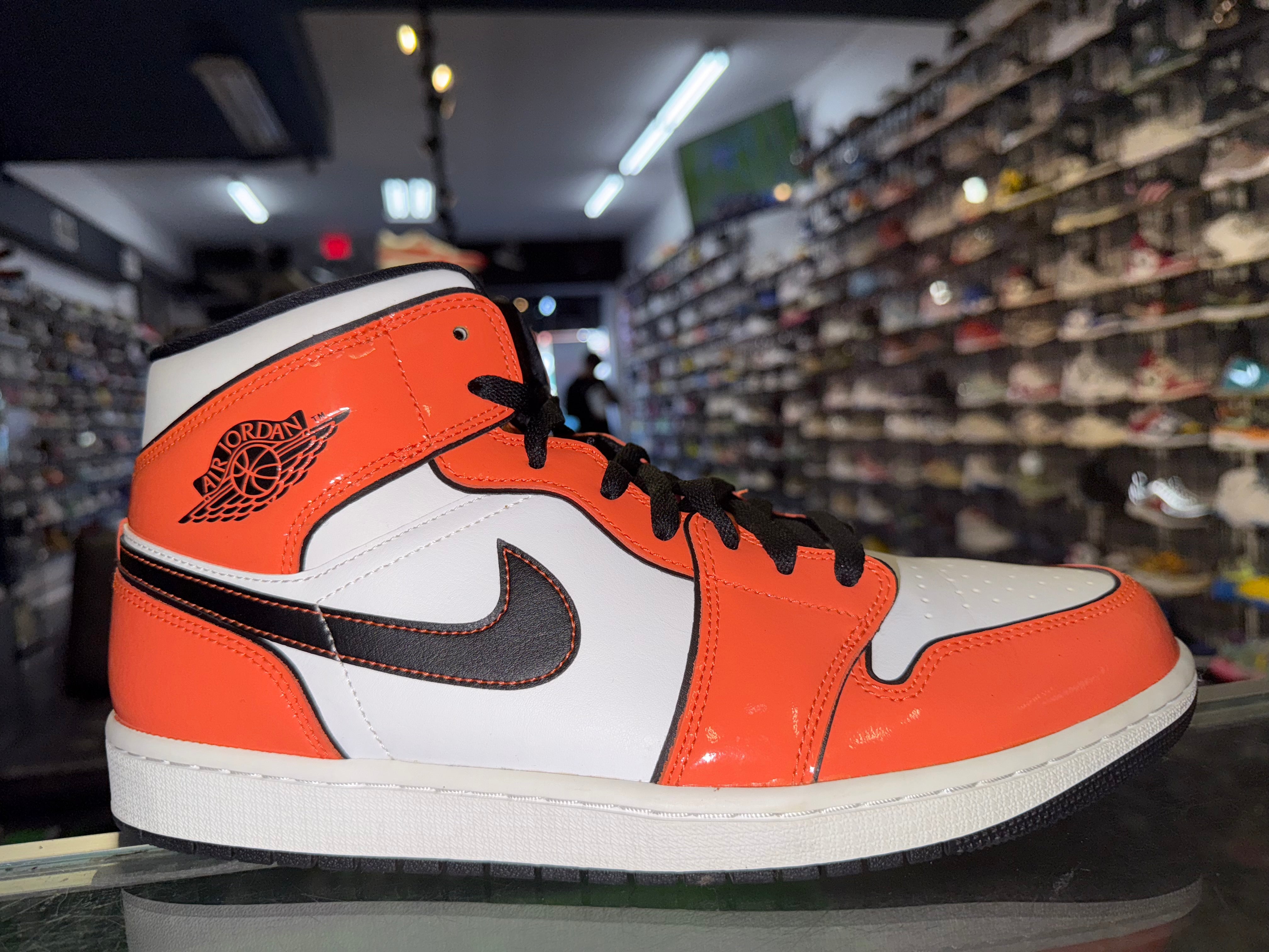 Size 11.5 Air Jordan 1 Mid "Turf Orange"