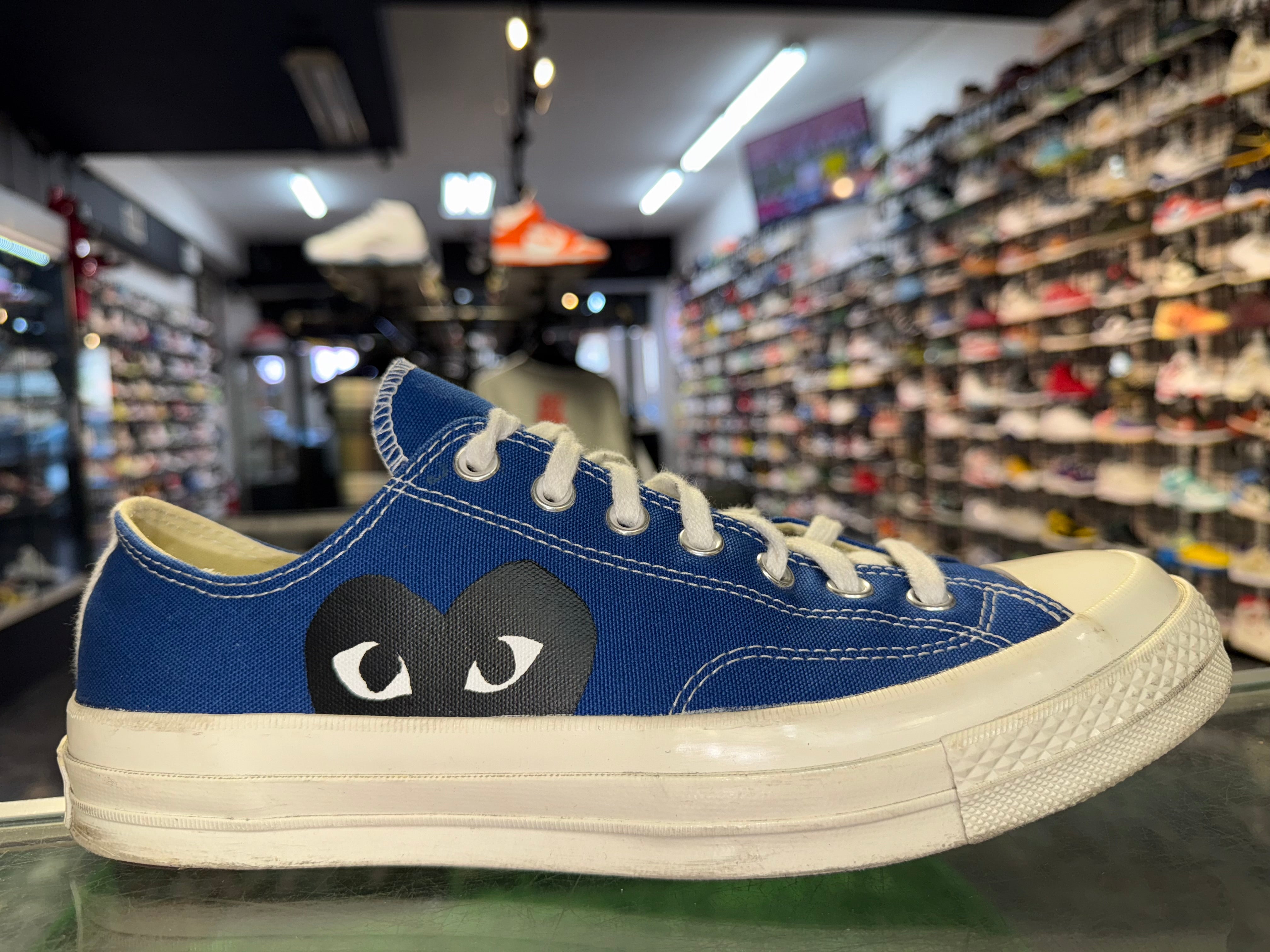 Size 10 Converse CDG Low "Blue Heart"