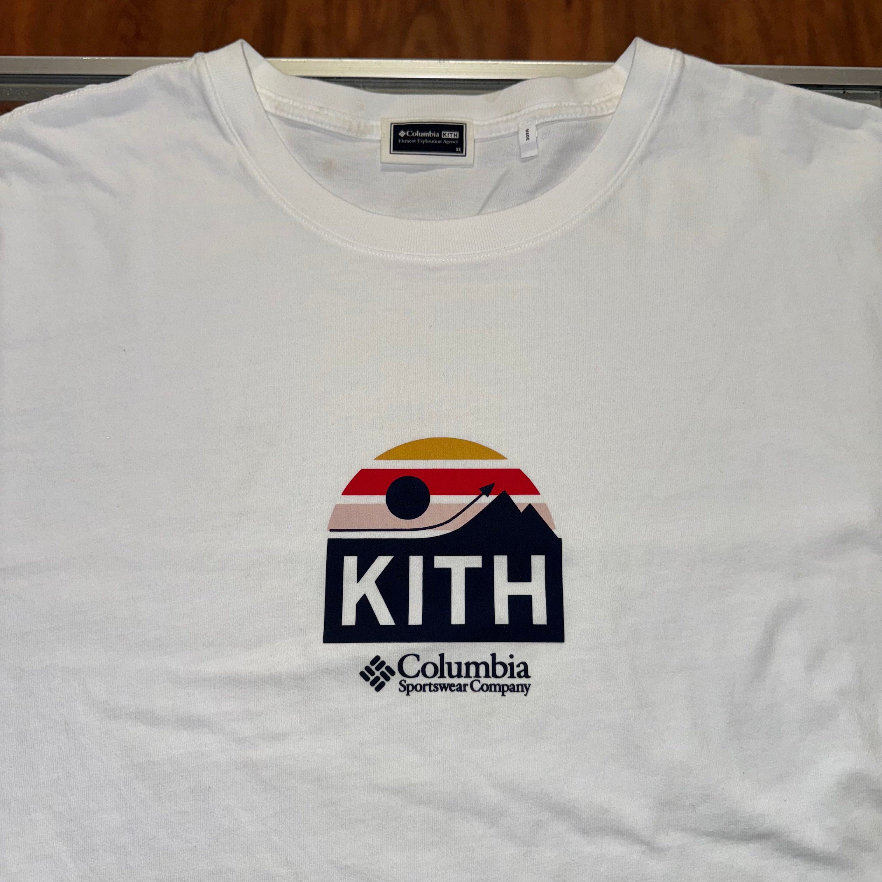 X-Large KITH Columbia Eea Wind T-Shirt "White"