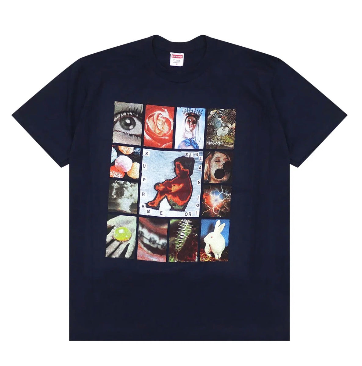 Size L Supreme Original Sin Tee “Navy”