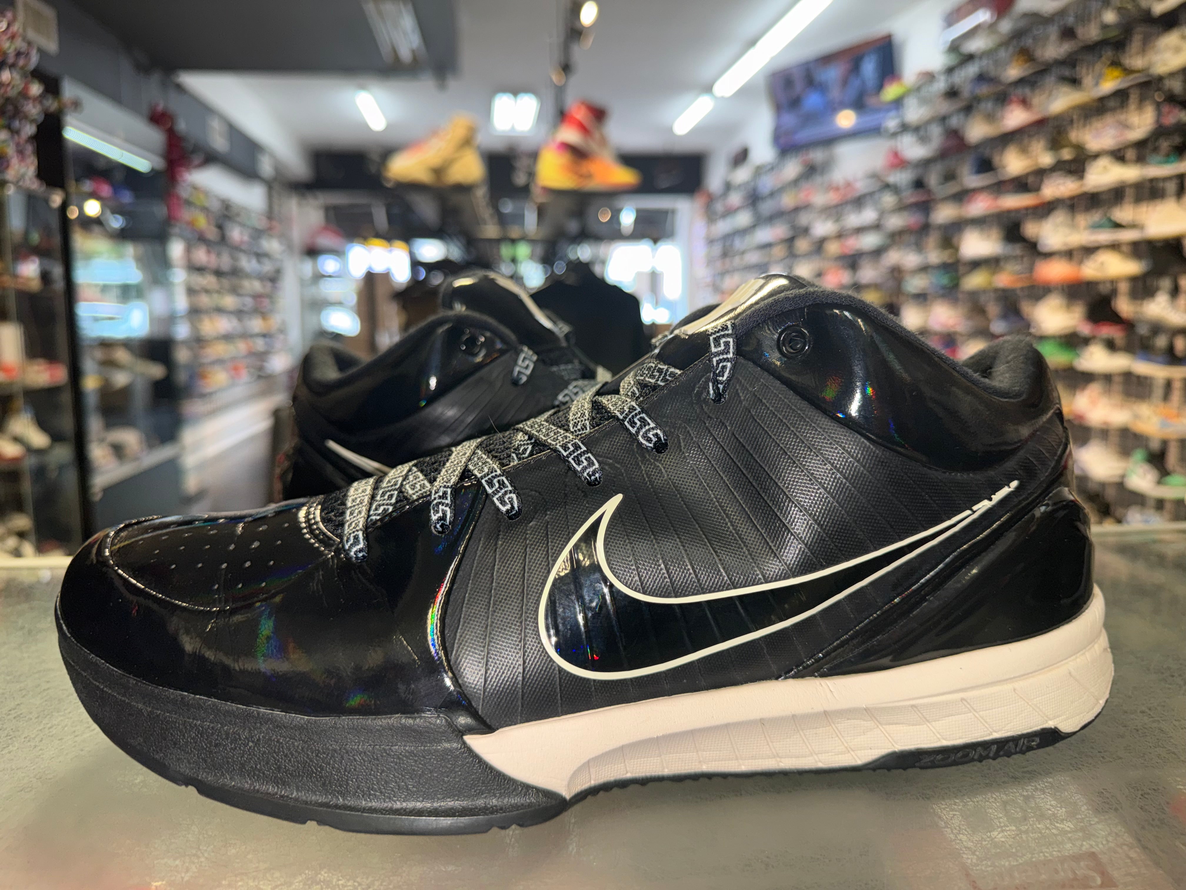 Size 13 Kobe 4 Protro Undefeated “Black Mamba”