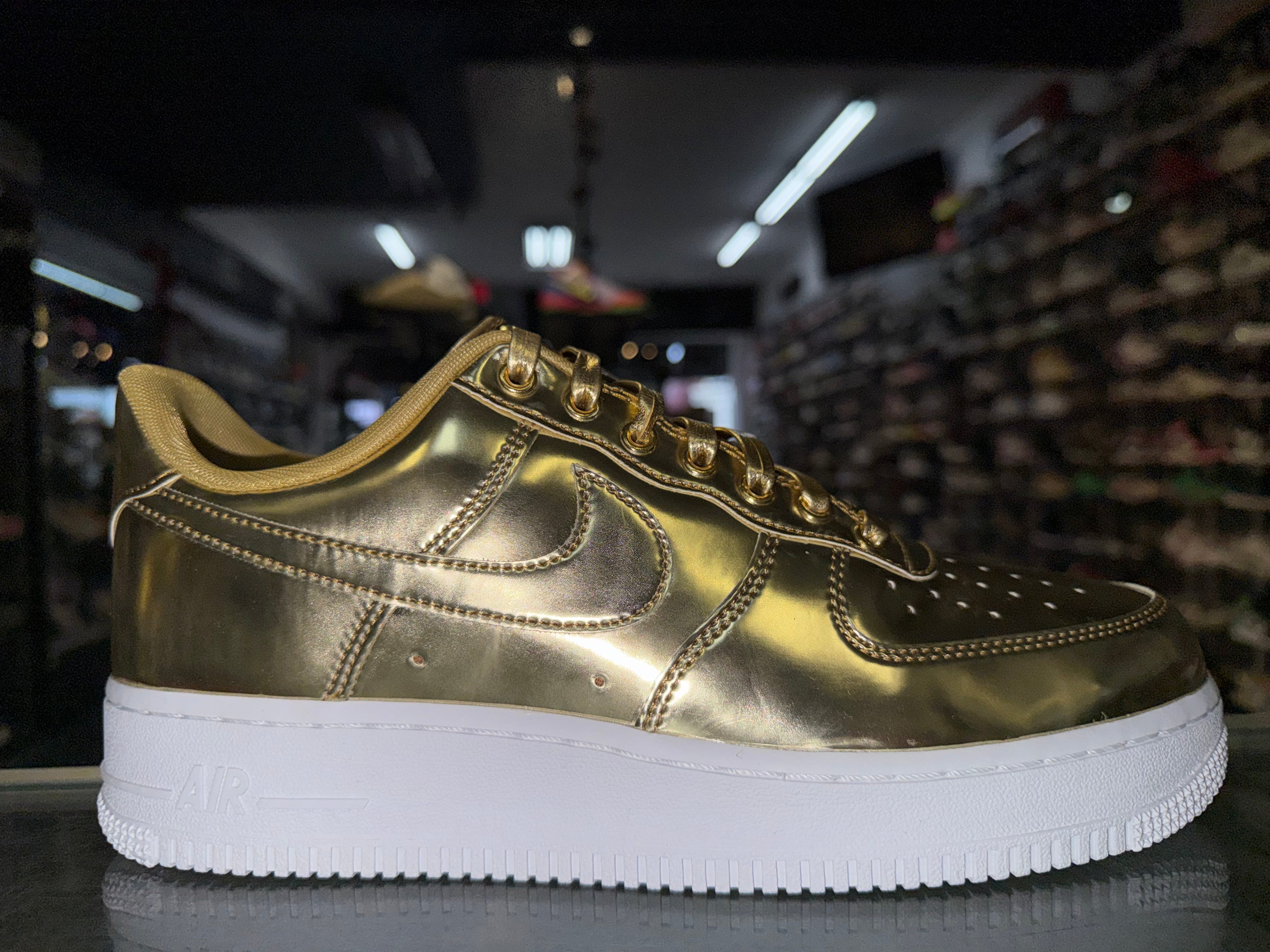 Size 8 (9.5W) Air Force 1 "Metallic Gold" Brand New
