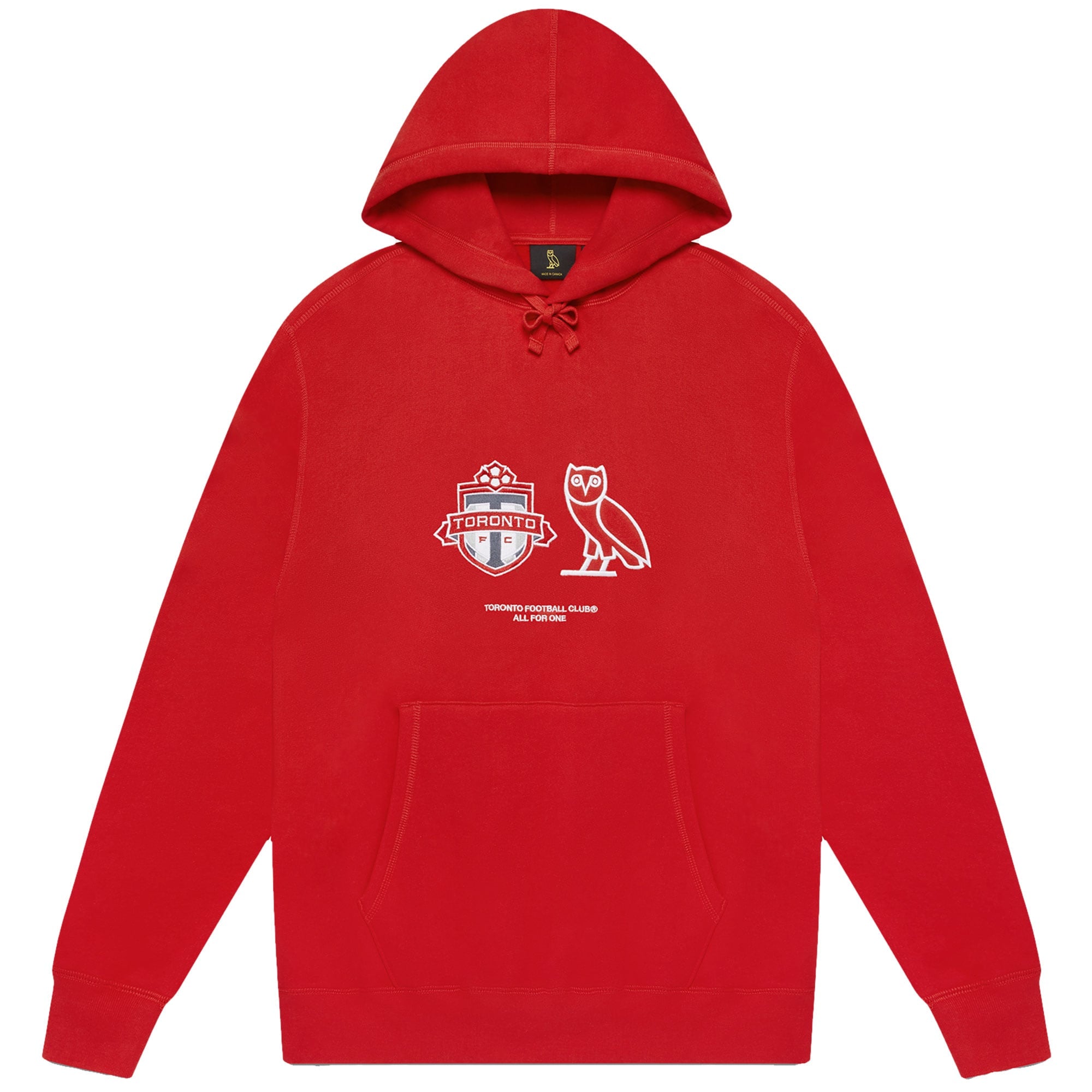 Size XL OVO x Toronto FC Hoodie “Red” Worn 1x