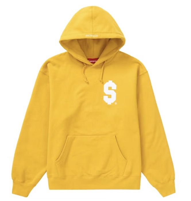 Size M Supreme $ Hoodie “Gold”