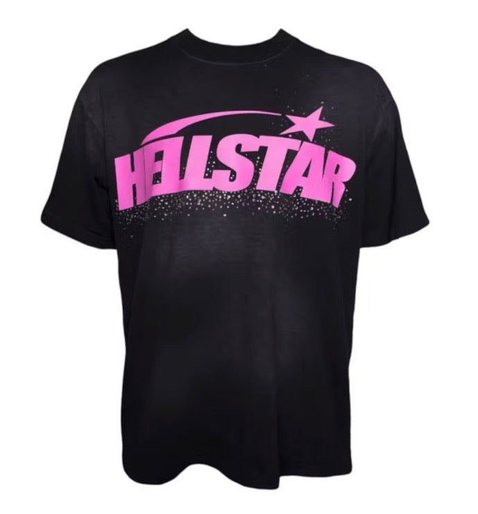 Size XXL Hellstar Classic Rhinestone Tee “Black/Pink” Brand New