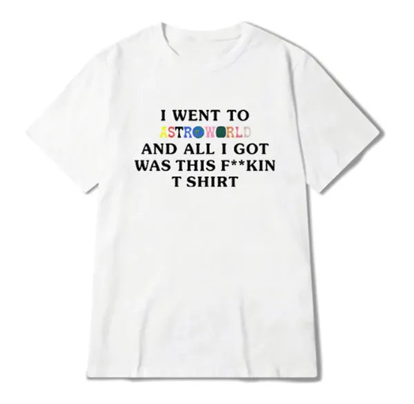 Size XXL Travis Scott I Went To Astroworld Tee "White" Brand New