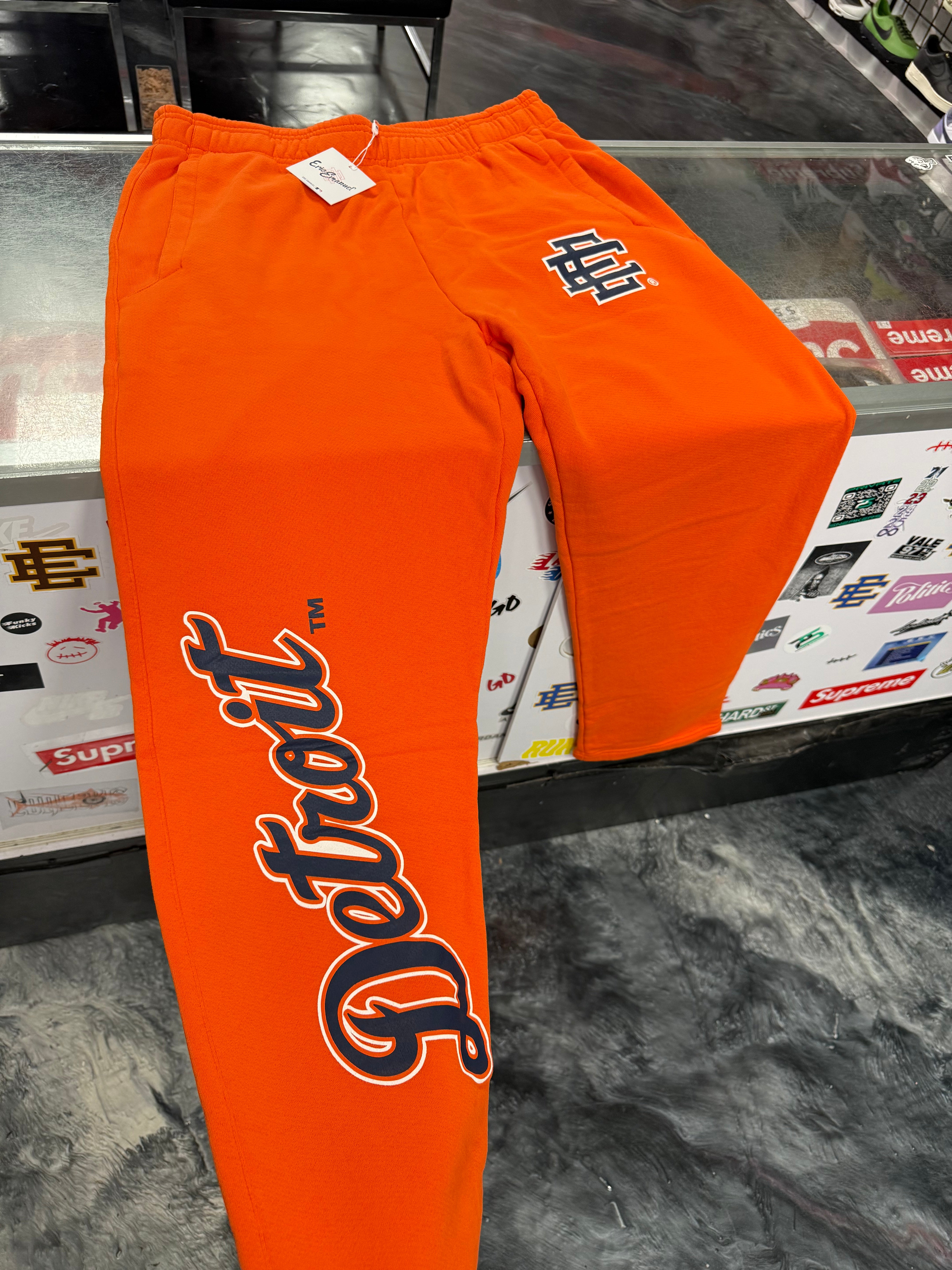 Size XL Eric Emanuel EE x MLB Sweatpants “Detroit Tigers” Brand New