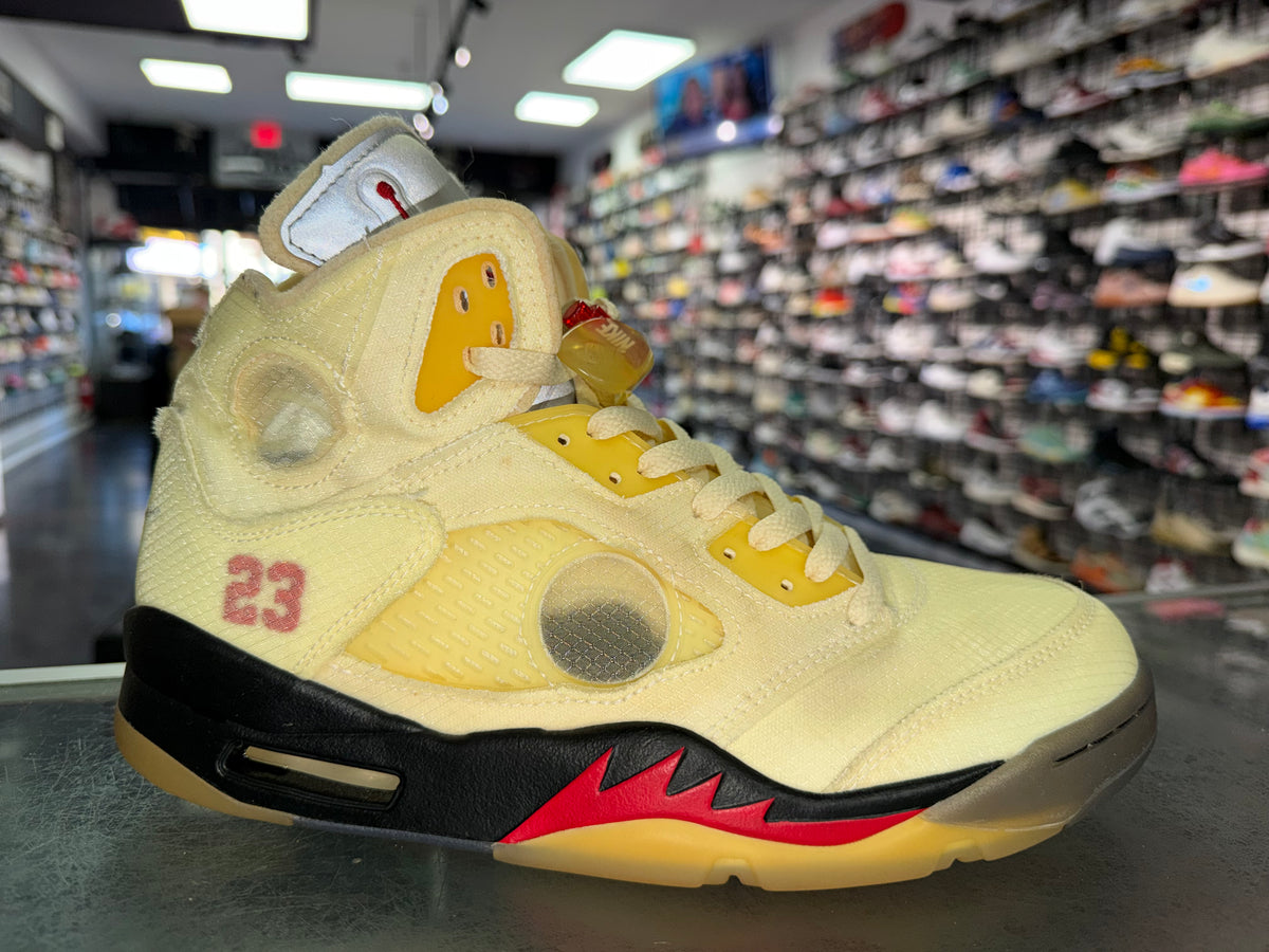 Size 9 Air Jordan 5 Off White "Sail"
