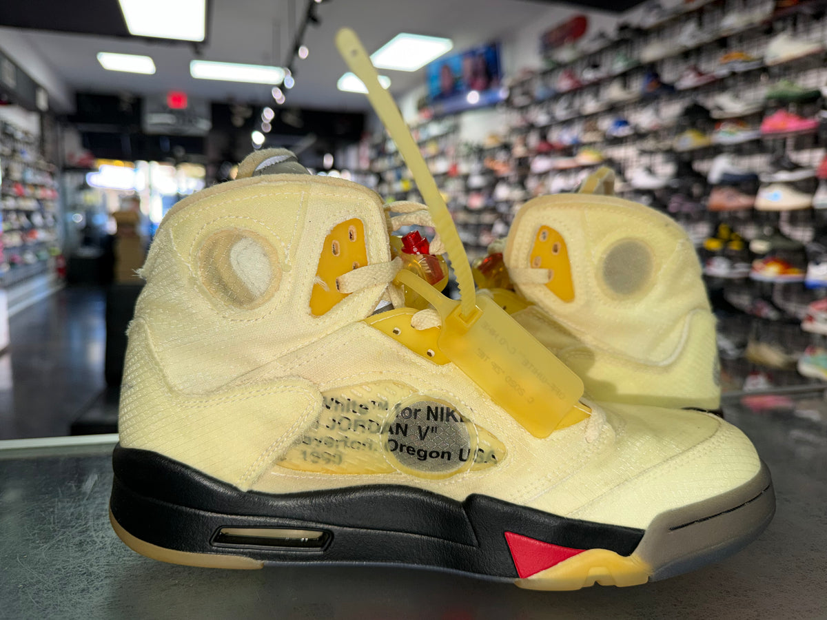Size 9 Air Jordan 5 Off White "Sail"