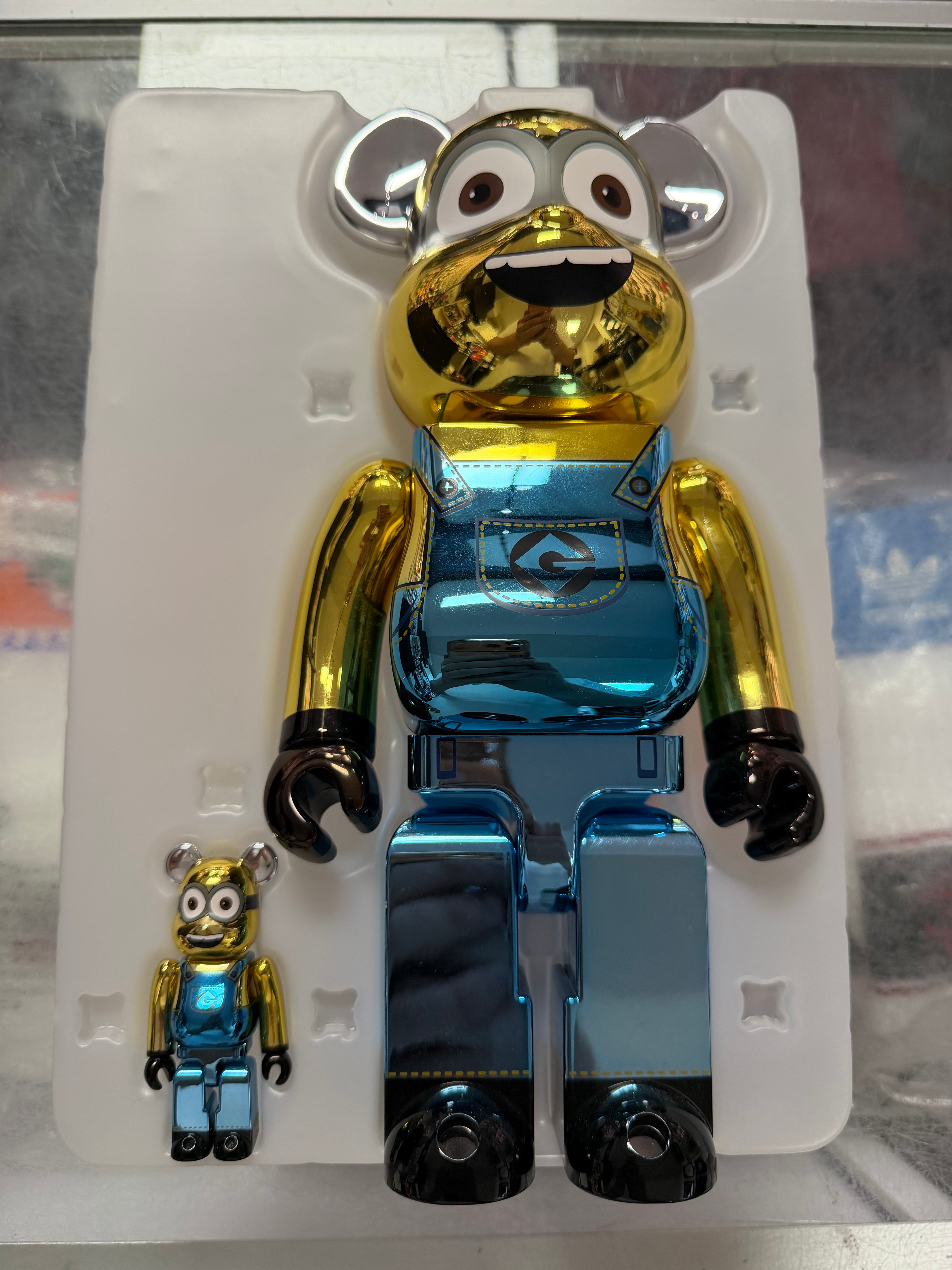 Bearbrick DAVE 100% & 400% Set "CHROME Ver."