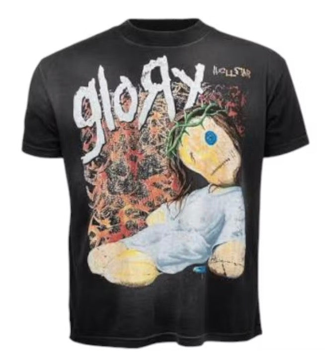 Size XS (Fits S) Hellstar Glory Tee “Black/Multicolor”