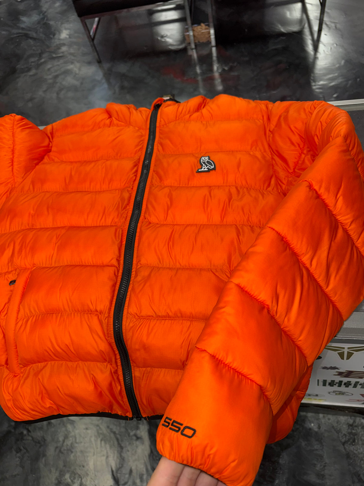 Size M OVO Bubble Puffer 550 Jacket “Orange”