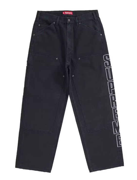 Size 34x33 Supreme Reflective Double Knee Pants “Black”