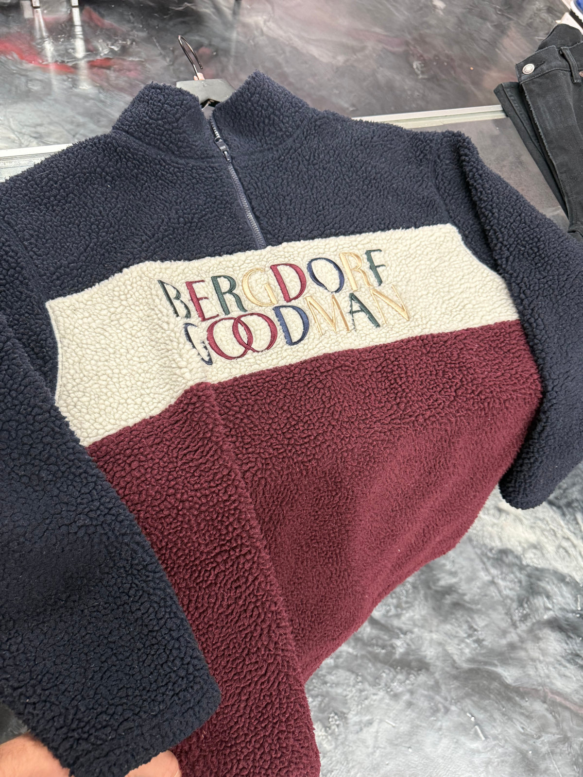 Size L Kith x Bergdorf Goodman Sweater “Navy/Maroon”
