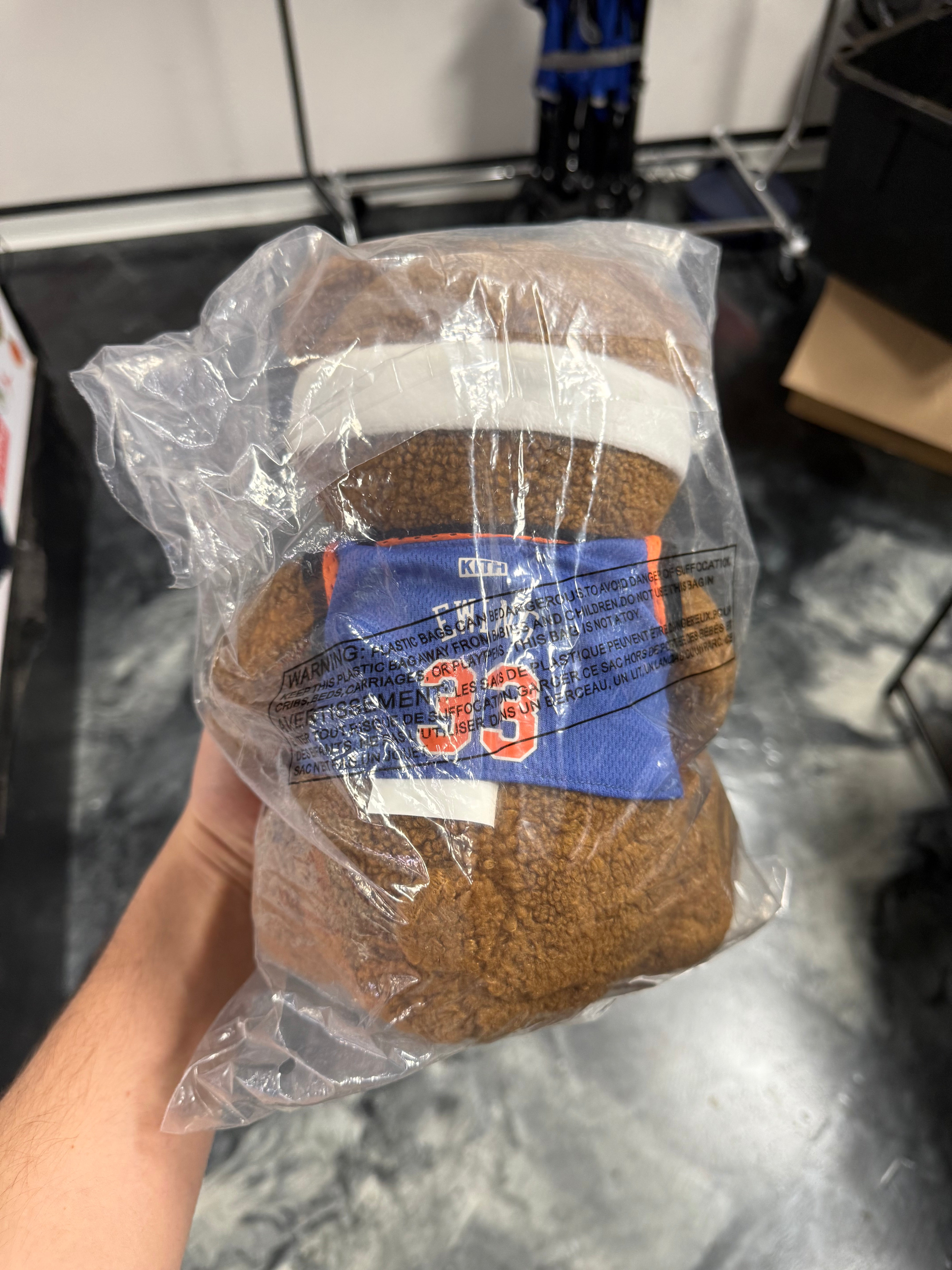 Size OS Kith x NY Knicks Teddy Bear “Patrick Ewing” Brand New
