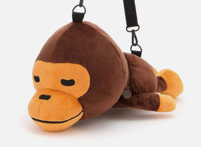 【A BATHING APE】BABY MILO PLUSH DOLL CROSS BAG A BATHING APE BABY MILO STORE BABY MILO PLUSH DOLL CROSS BAG