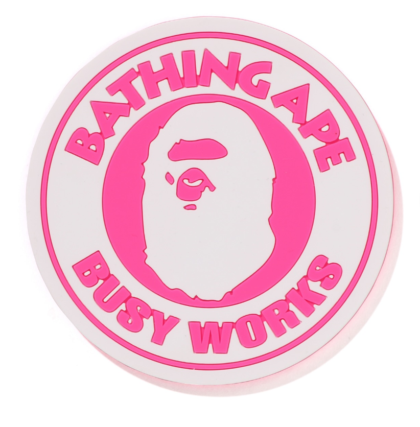 BAPE Busy Works Coaster "Neon Pink" Brand New