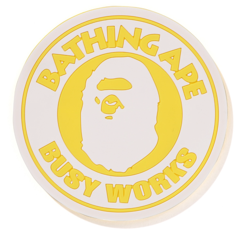 BAPE Busy Works Coaster "Neon Yellow" Brand New