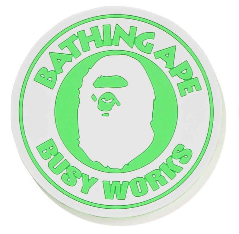 BAPE Busy Works Coaster "Neon Green" Brand New