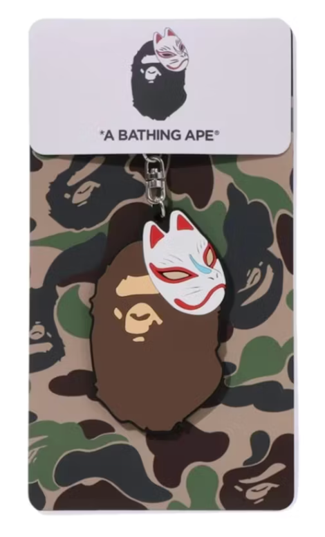 BAPE Japanese Fox Mask Rubber Keychain