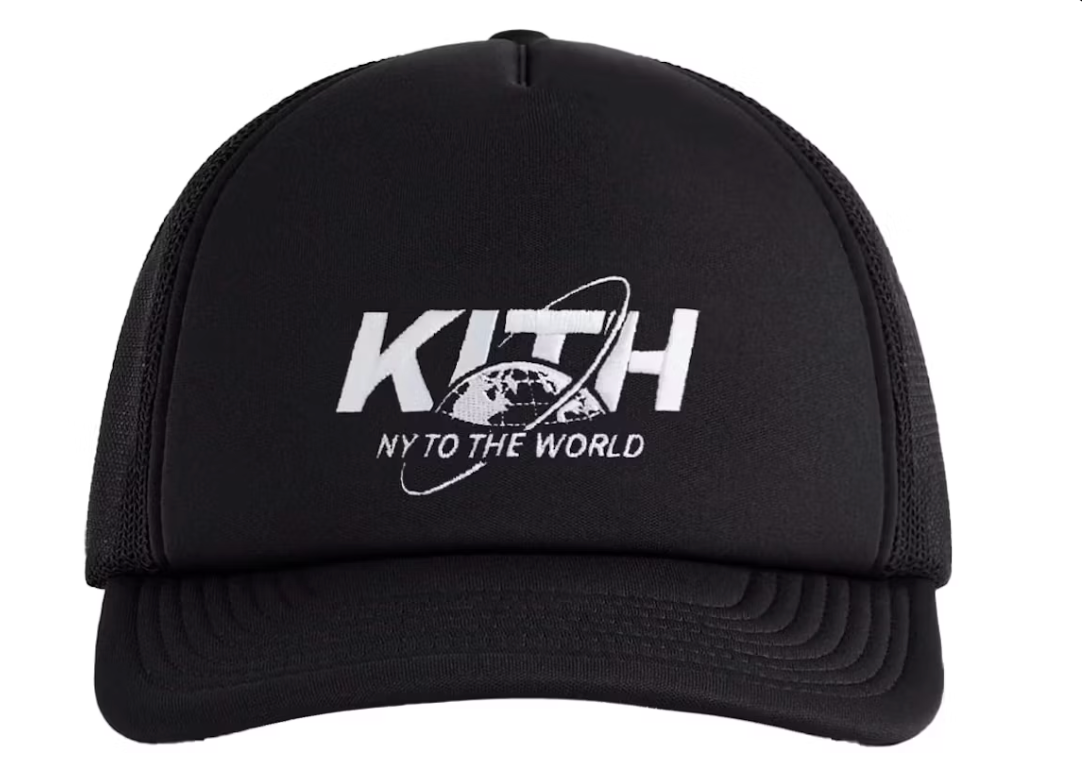 Size OS Kith NY to the World Nolan Trucker Hat "Black" Brand New