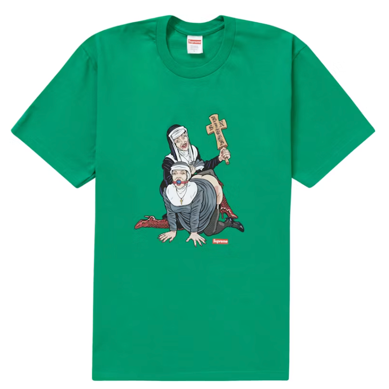 Size L Supreme Nuns Tee "Green" Brand New
