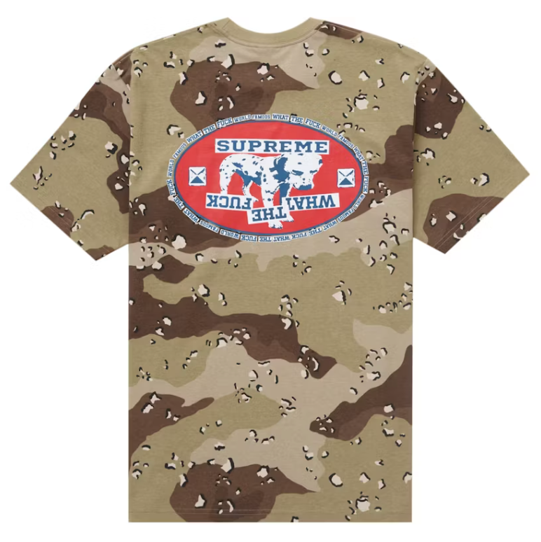 Size L Supreme Dalmatian Tee "Choco Camo" Brand New