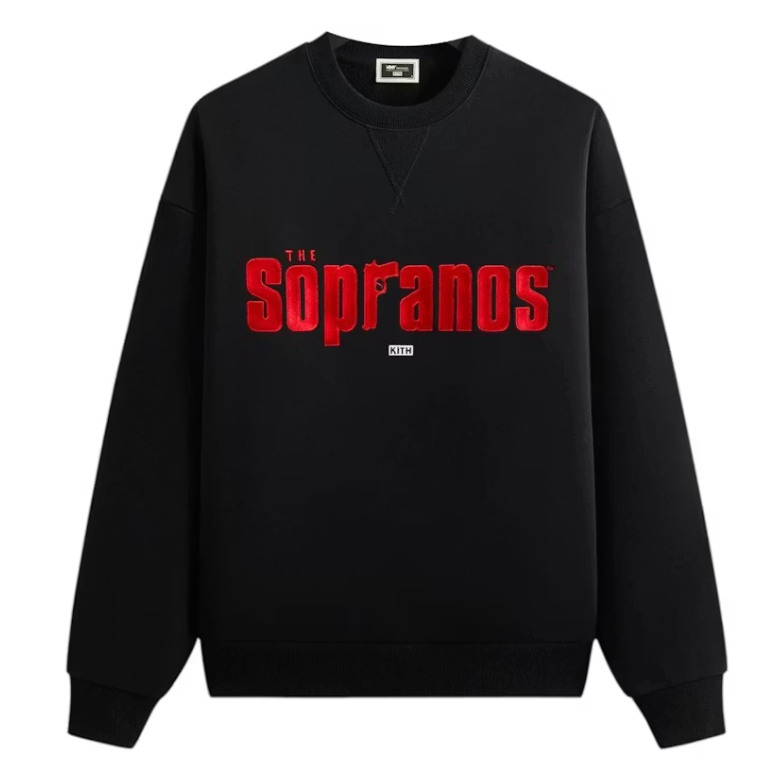 Size L Kith x The Sopranos Main Logo Nelson Crewneck "Black" Brand New